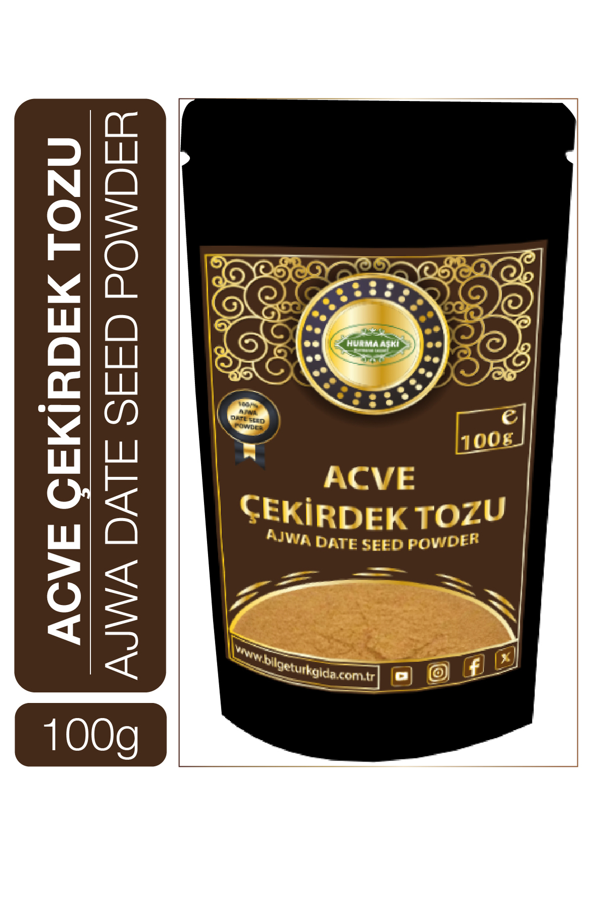 Hurma Aşki Acve Hurma Çekirdeği Tozu 100 Gr