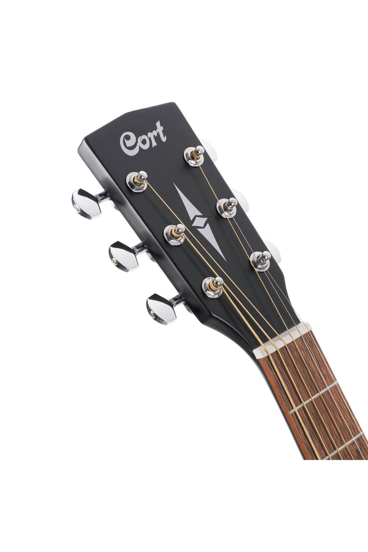 Cort Ad810bks Akustik Gitar, Siyah Satin, Ladin Kapak, Ad810 Mat Siyah