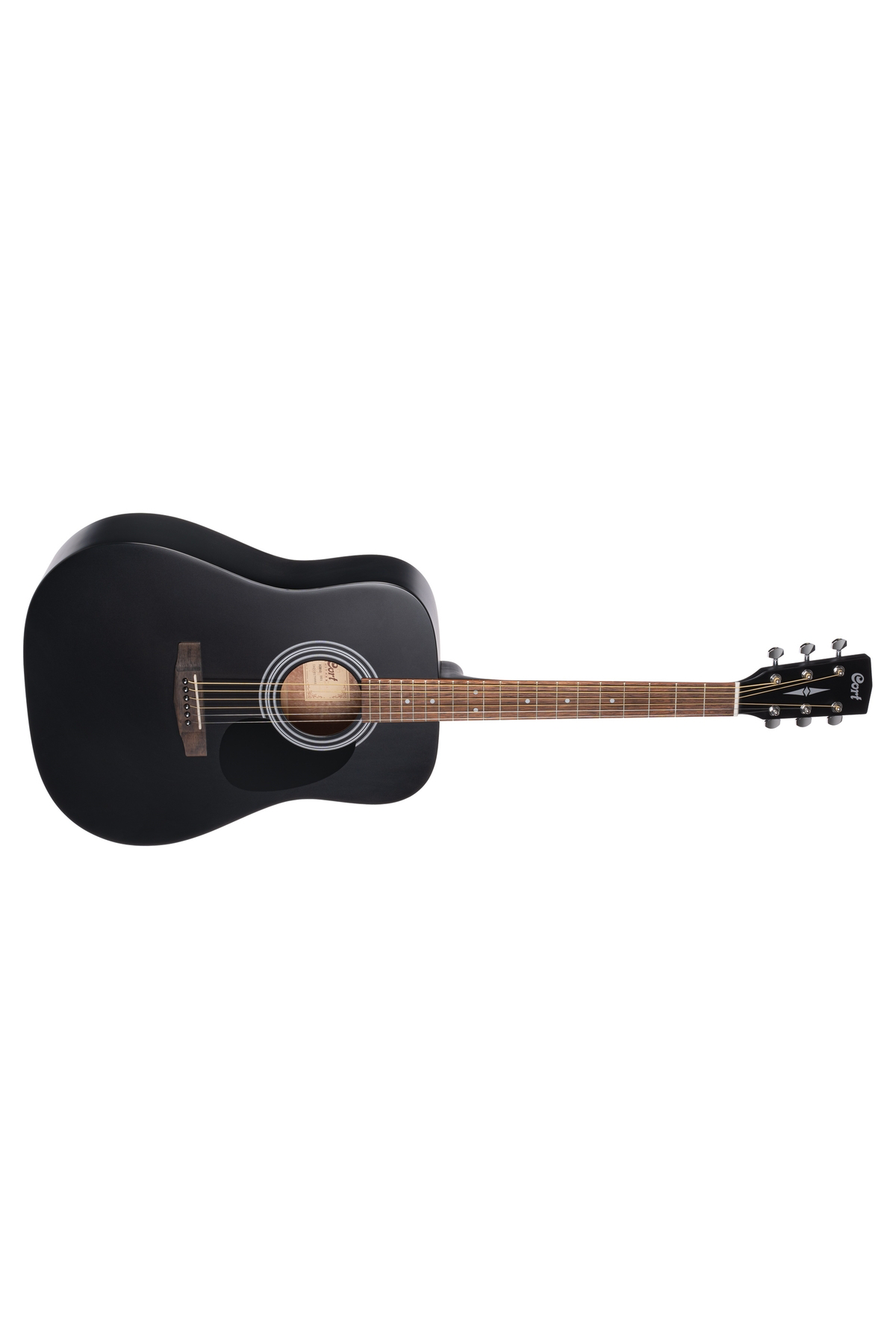 Cort Ad810bks Akustik Gitar, Siyah Satin, Ladin Kapak, Ad810 Mat Siyah
