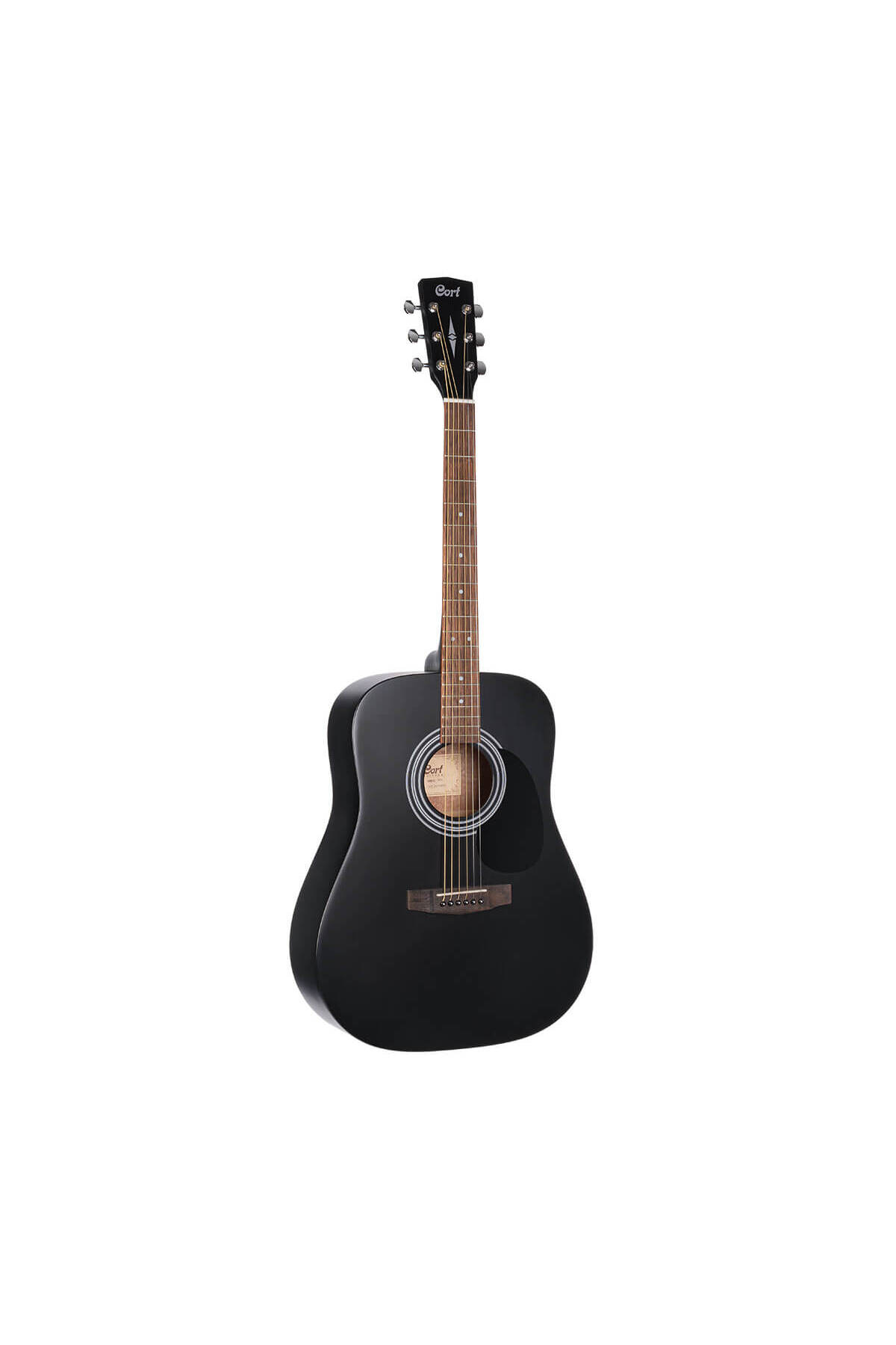 Cort Ad810bks Akustik Gitar, Siyah Satin, Ladin Kapak, Ad810 Mat Siyah