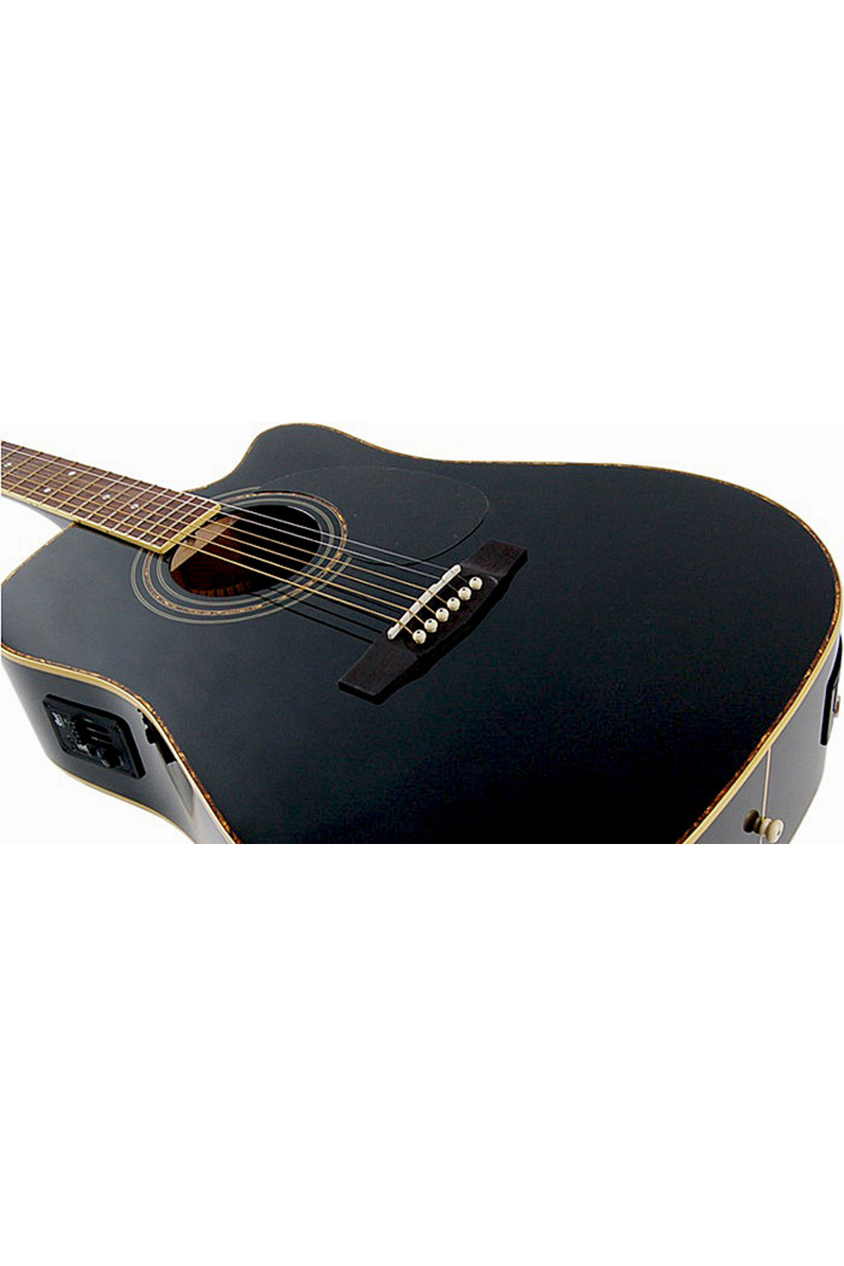 Cort Ad880cebk Elektro Akustik Gitar, Siyah, Ladin Kapak, Arka &Y 