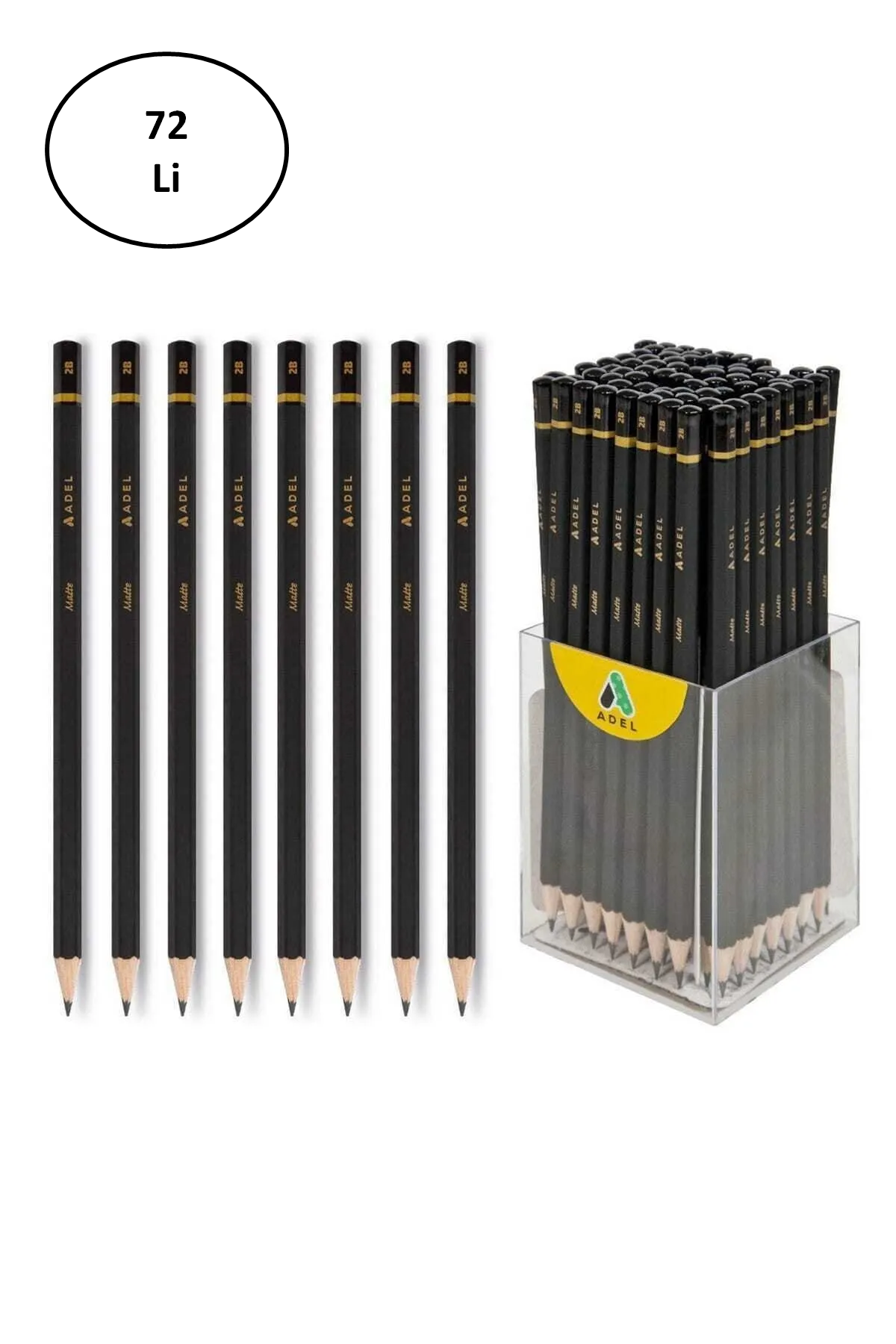 Just Cheap Store Adel Matte 2B Kurşun Kalem Klasik 72'Li
