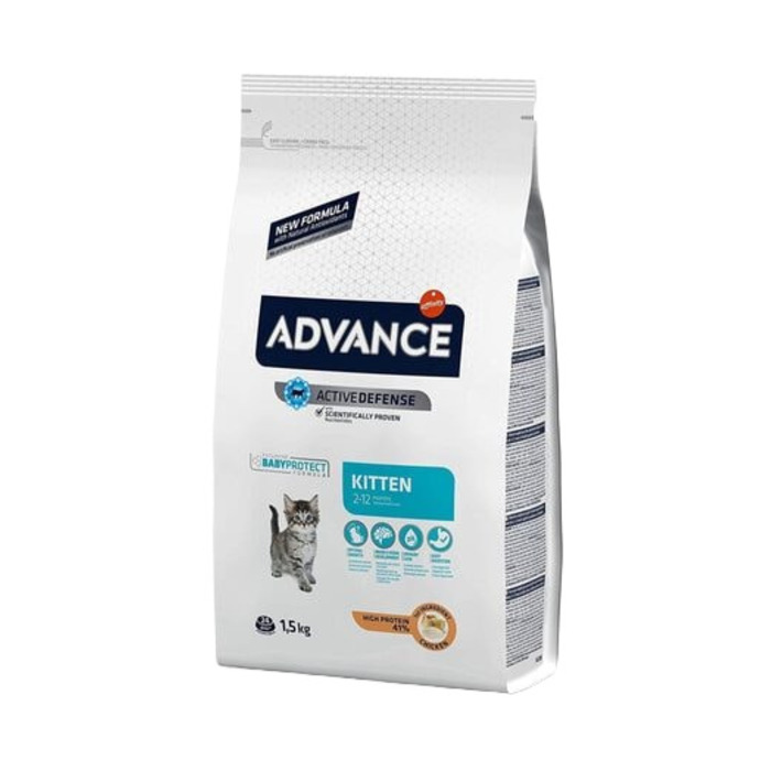 Advance  Kuru Kedi Mamasi, Yavru Kedi Mamasi, Tavuklu, 1.5 Kg