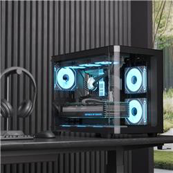 Aerocool AE P300C BK 3x12cm Mirror A-RGB Fanlı, Panoramik Tempere