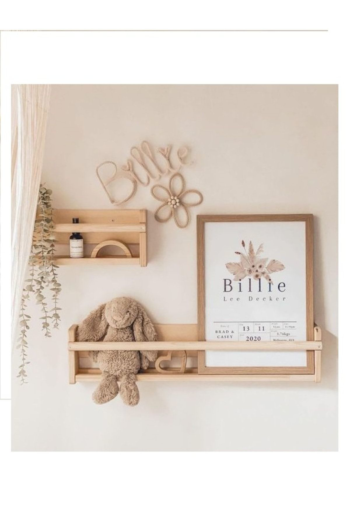 Worldofwood Ahşap Montessori 3'Lü Raf Ters Düz Model