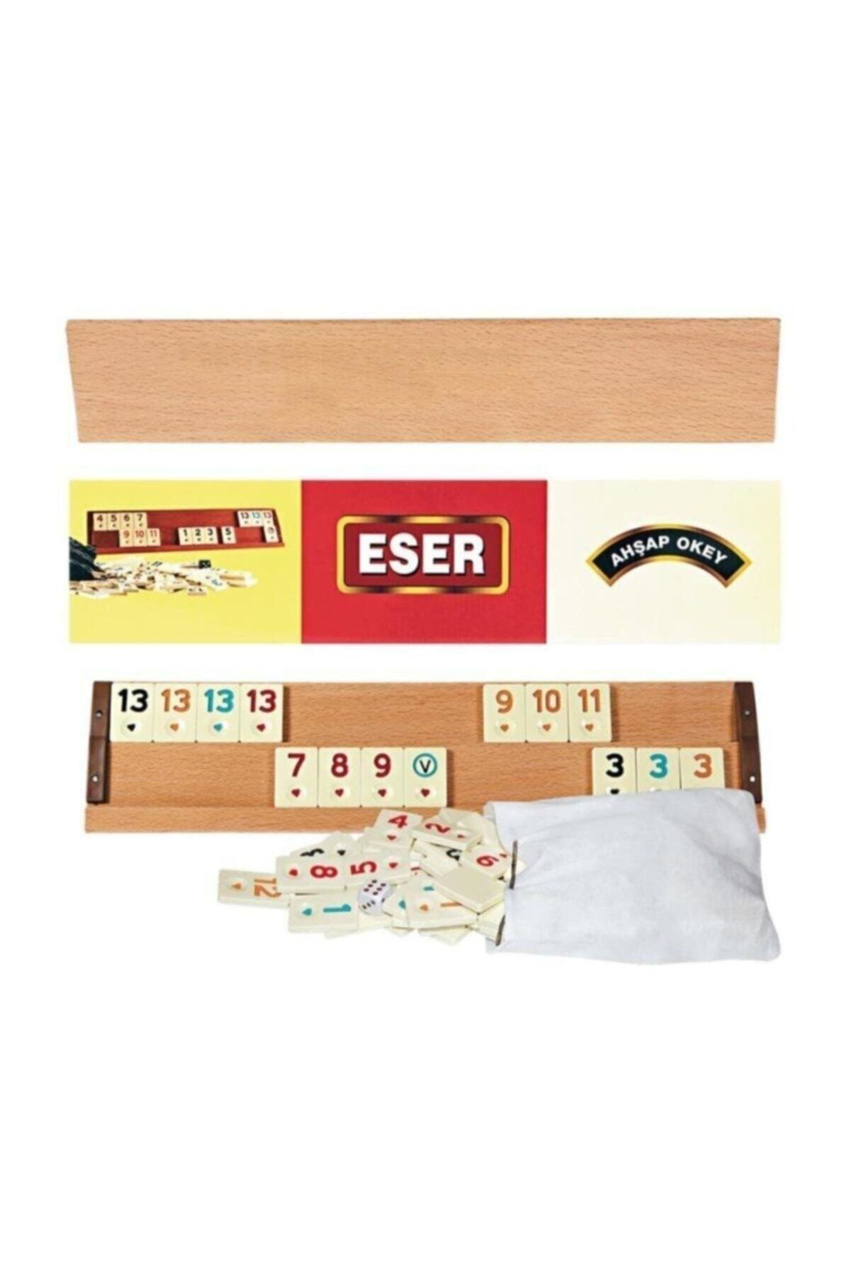 Eser Ahşap Okey Takimi Tahta Okey Büyük Boy 1. Kalite 43 Cm