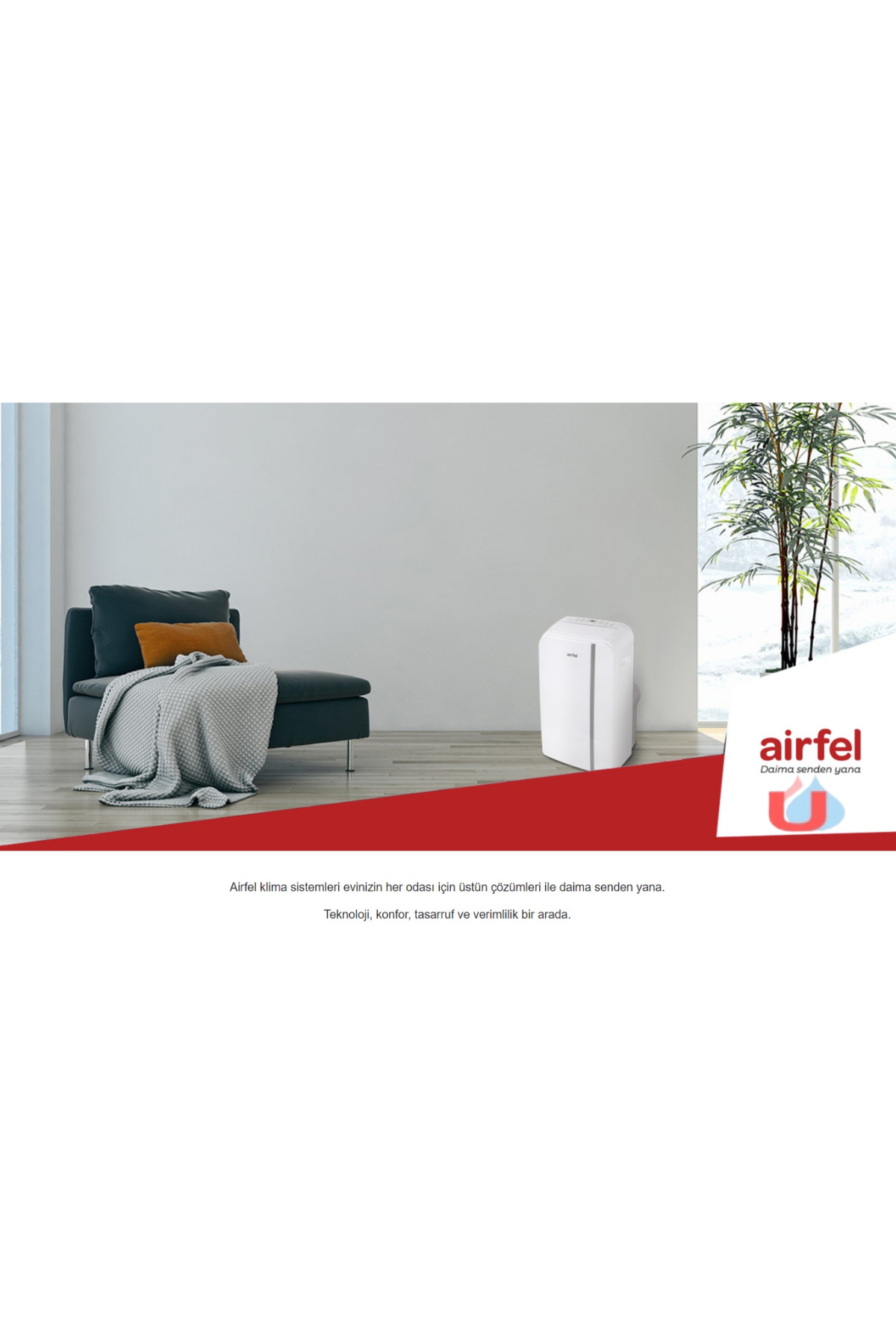 Airfel  12000 Btu Mobil Klima, (Montaj Gerekmez, Tak Kullan) İsitm
