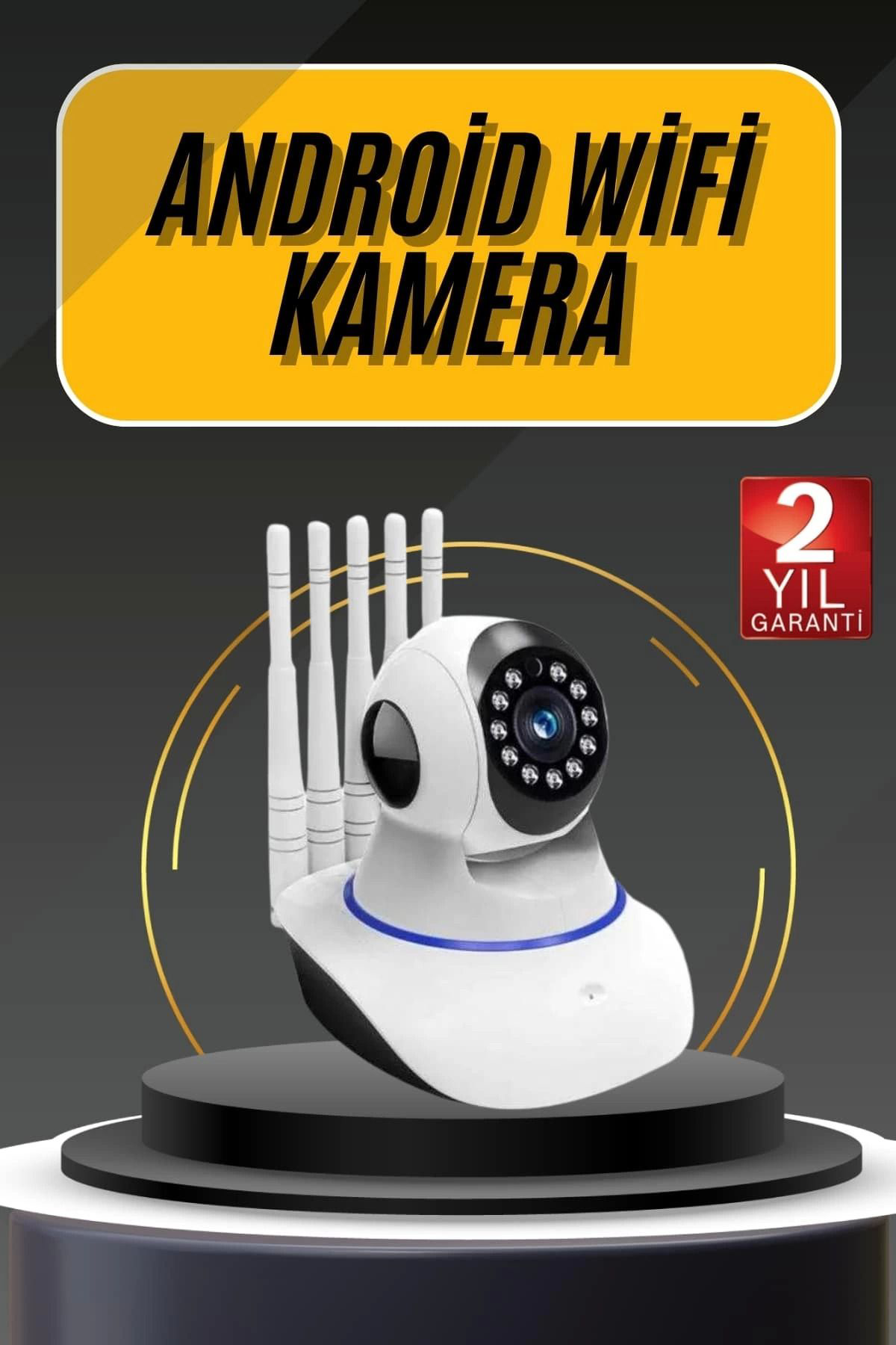 Yusuftex Akilli Gece Görüşlü Sensörlü Wifi Kamera Telefondan Takip Edilebi