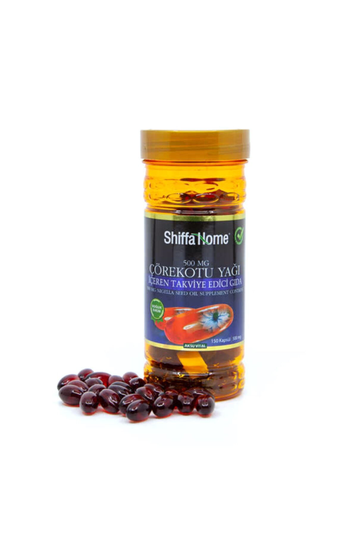 Shiffa Home Aksuvital Çörekotu Yaği Softjel 500 Mg 150 Kapsül