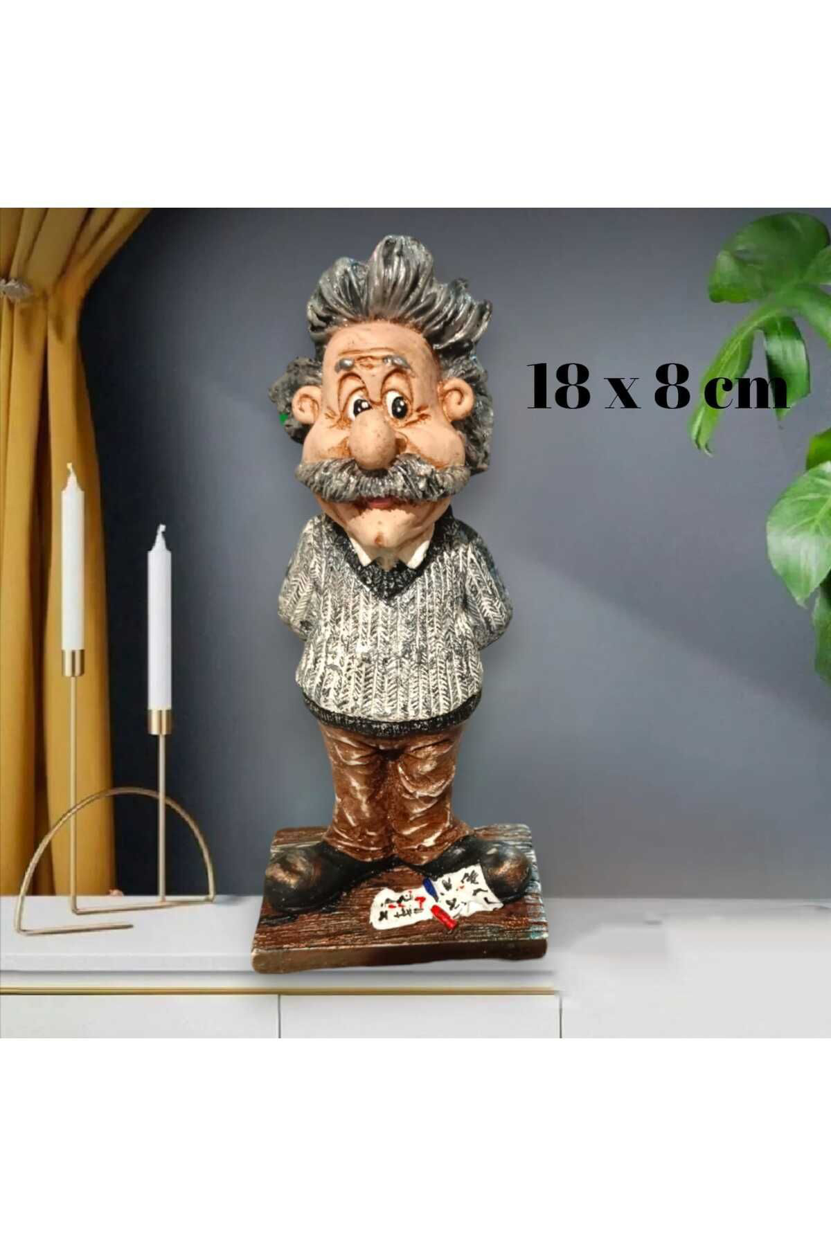 Dodemert Home Albert Einstein Polyester Dekoratif Biblo