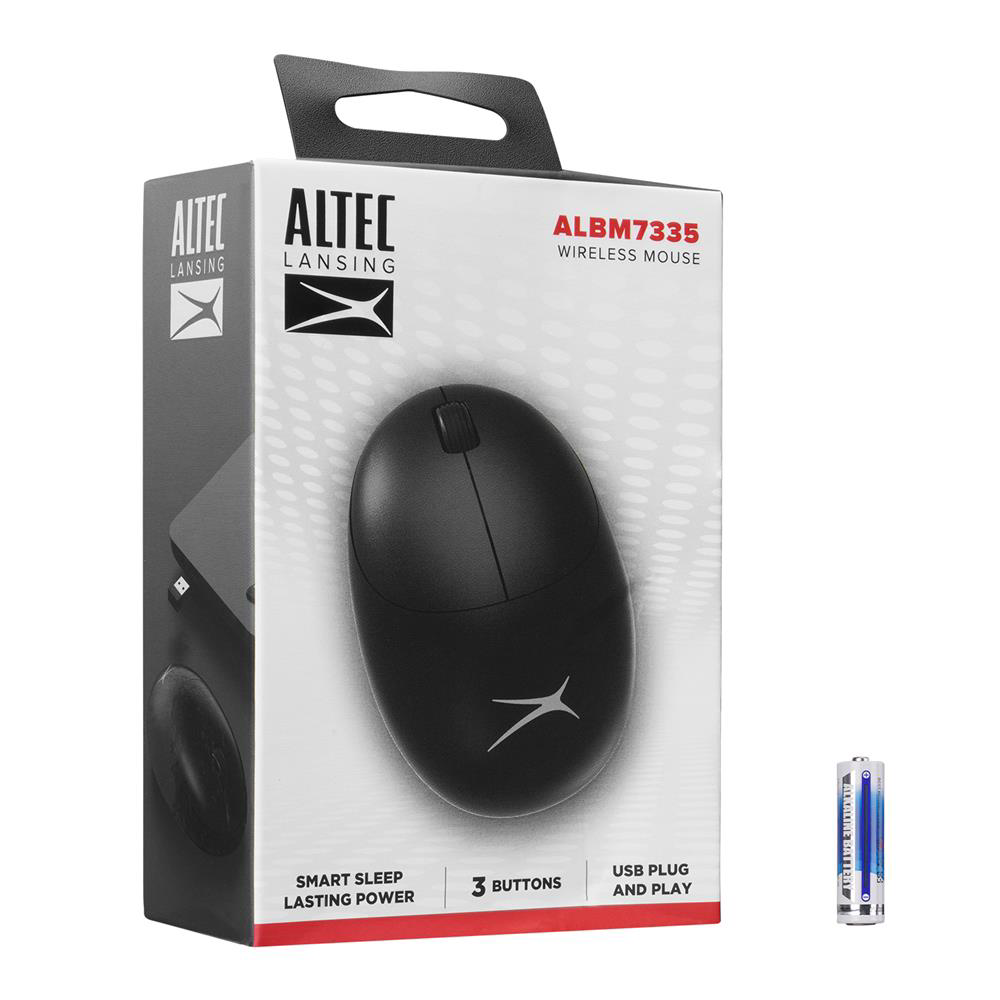Altec Lansing ALBM7335 Siyah 2.4GHz USB 1200DPI Alkalin Pilli Kab