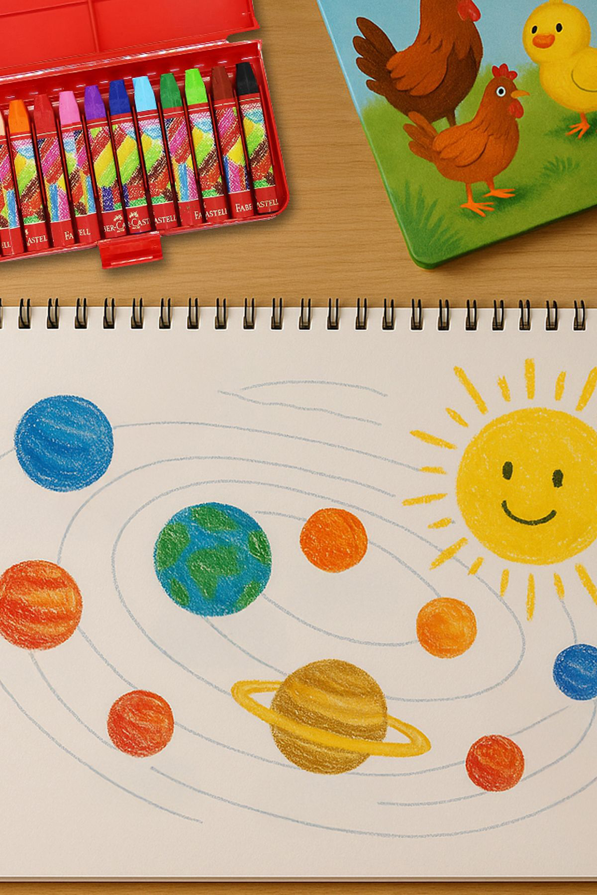 Faber Castell Altigen Pastel Boya, 12 Renk, Plastik Kutu, Yumuşak Ve Canli Renk