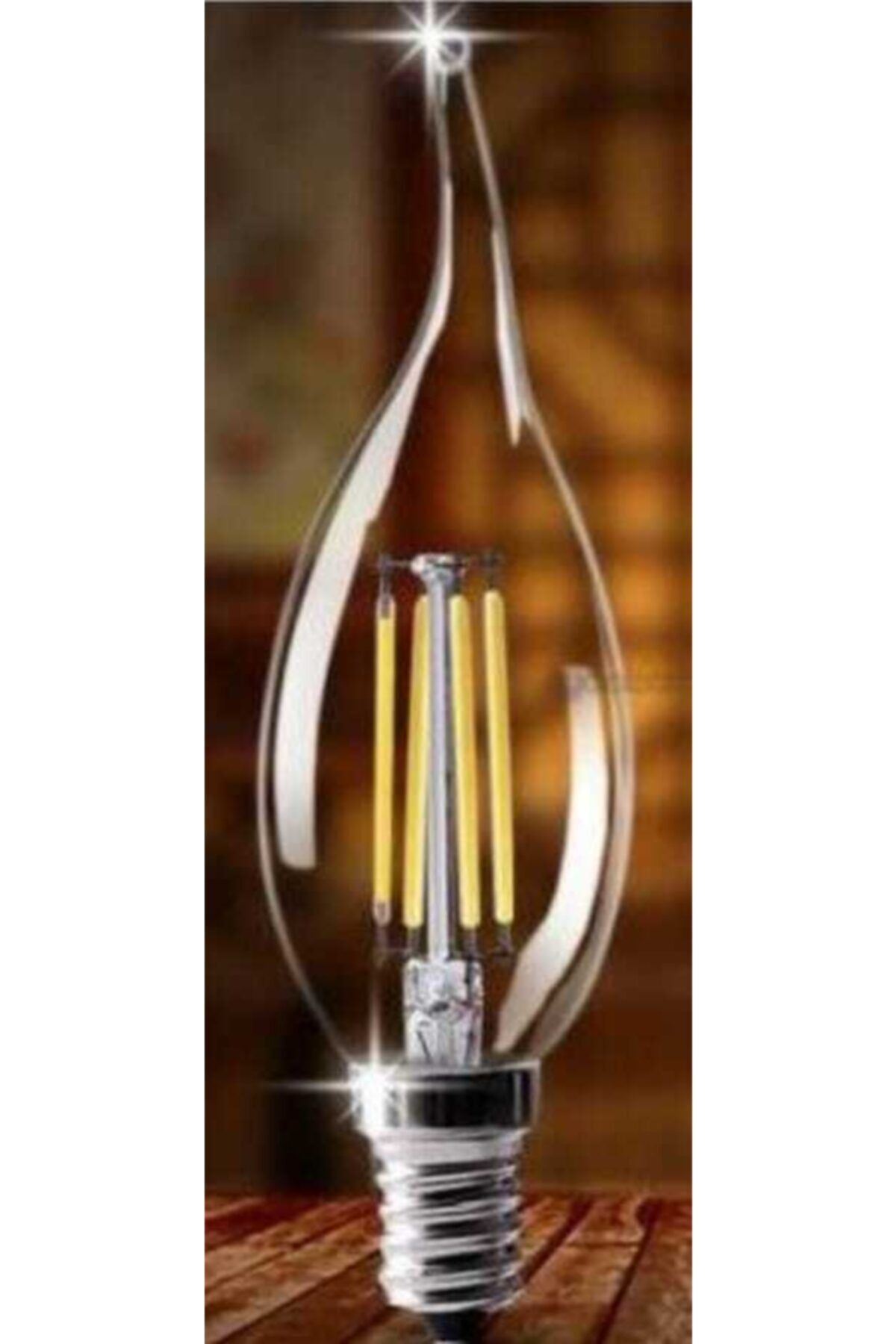 Apex Avize Ampül 4W E14 Mum 3000K Gün İşiği Led Ampul 6 Li Paket