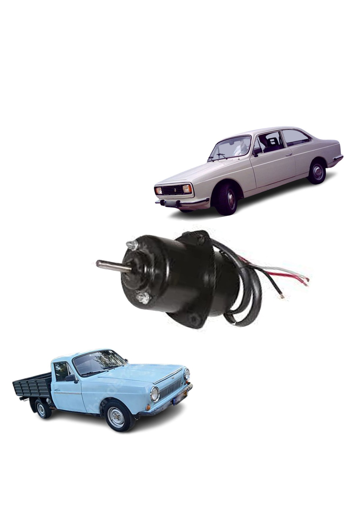 Fesan Anadol Uyumlu Kalorifer Motoru Çift Devir 12 Volt