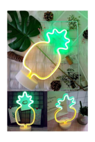 İhtiyaçavm Ananas Model Neon Led İşikli Masa Lambasi Dekoratif Aydinlatma Ge