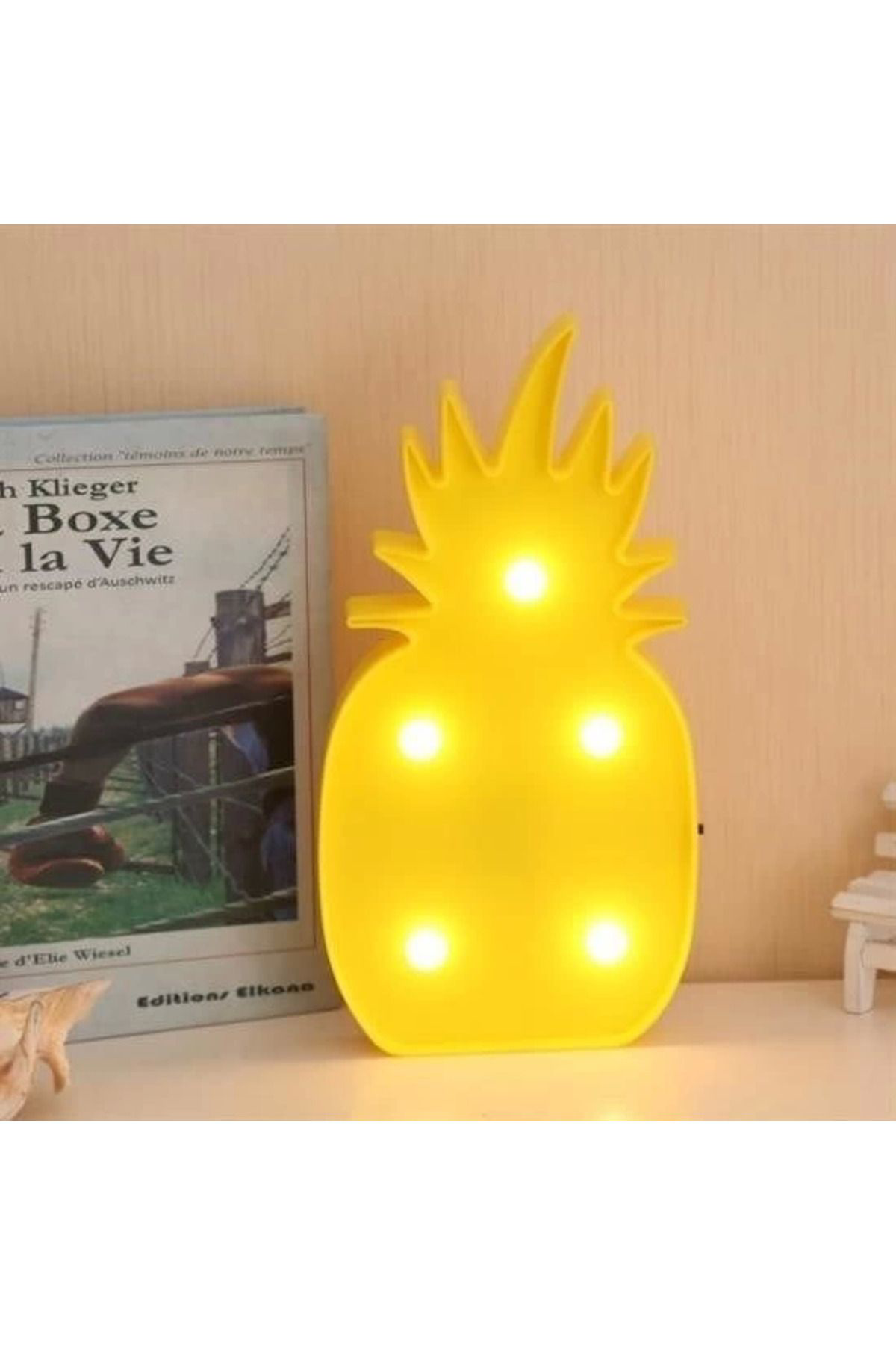 Yusuftex Ananas Şeklinde Ledli Dekoratif Eğlenceli Çocuk Gece Lambasi