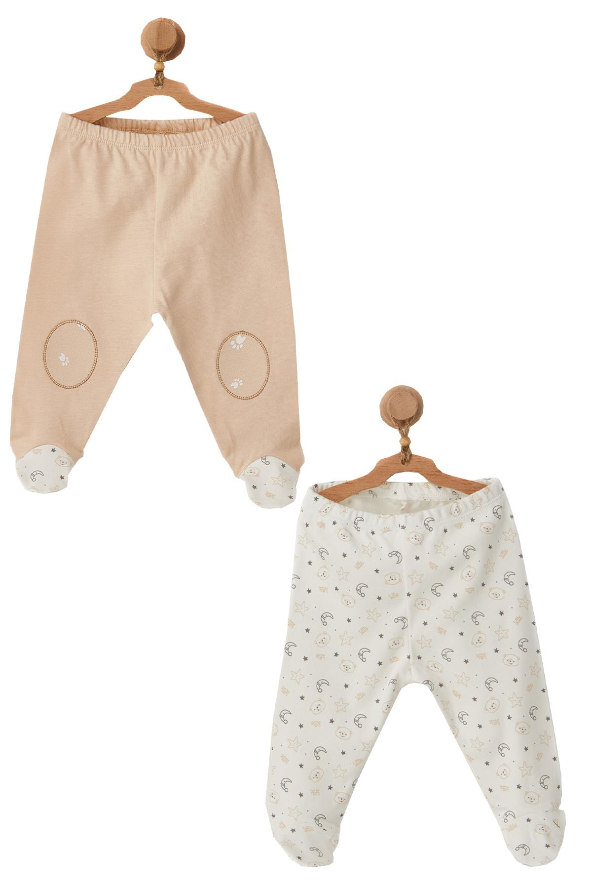 Andywawa  Erkek Bebek Ay Yildiz Motifli 2Li Pantolon Takimi Ac2276