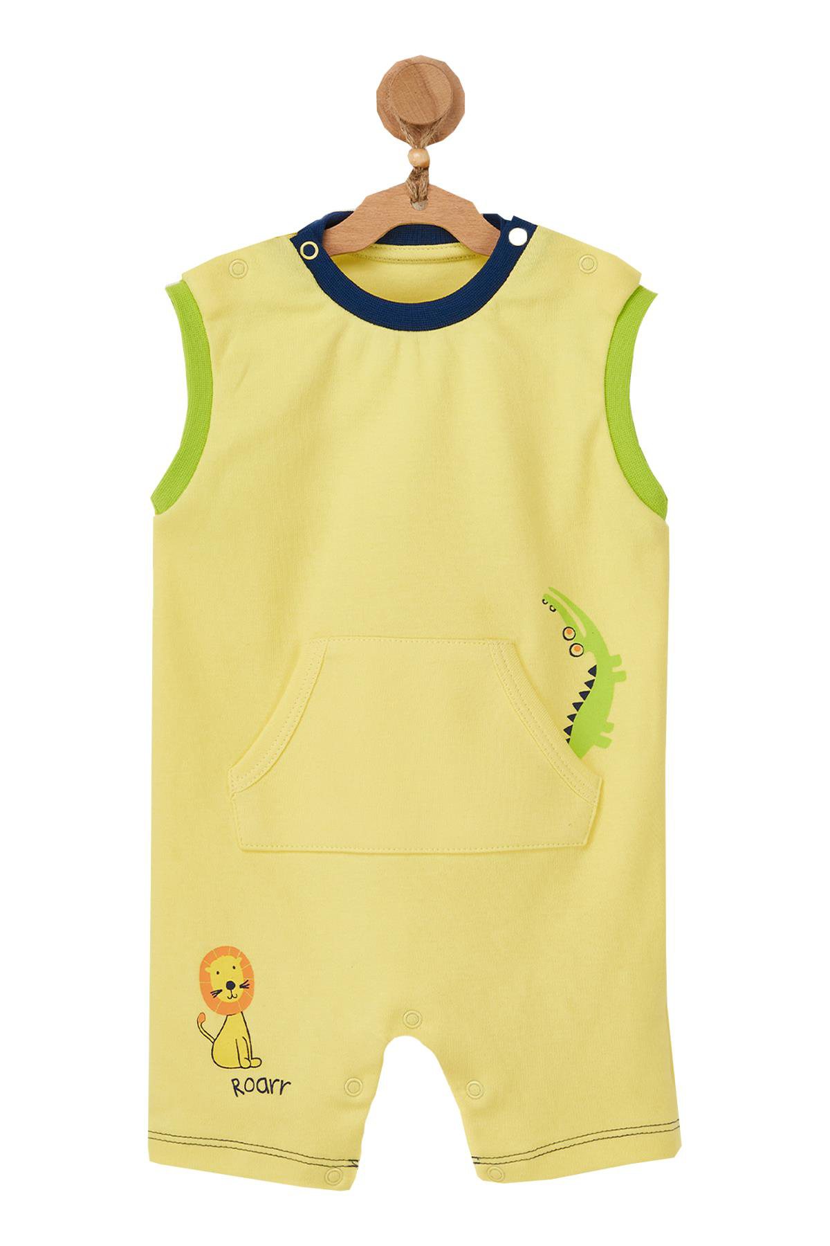 Andywawa  Erkek Bebek Hayvan Motifli Sari Tulum Ac22527