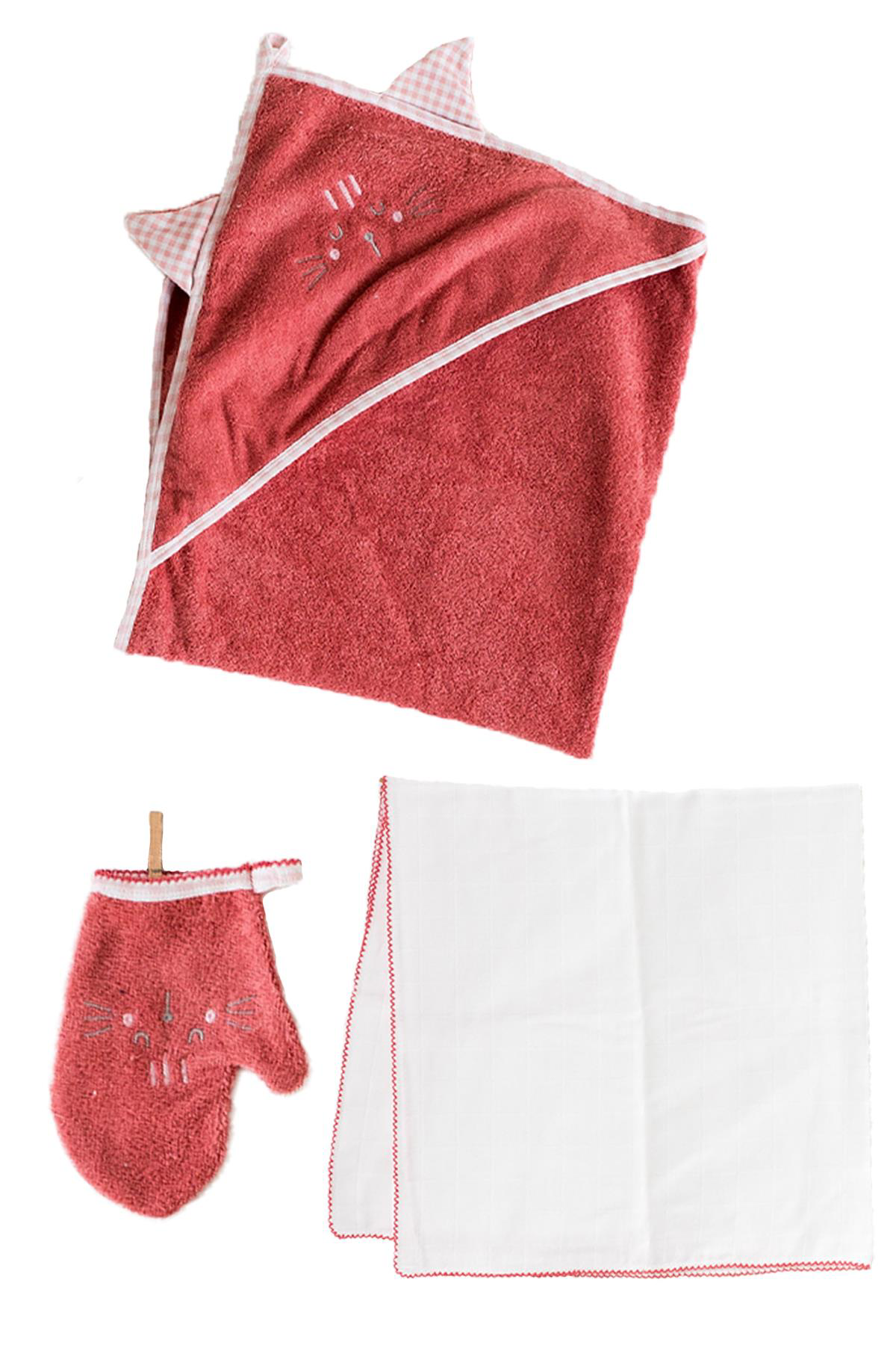 Andywawa  Kiz Bebek Pembe 3Lü Havlu Takimi Standart  Ac21820rp