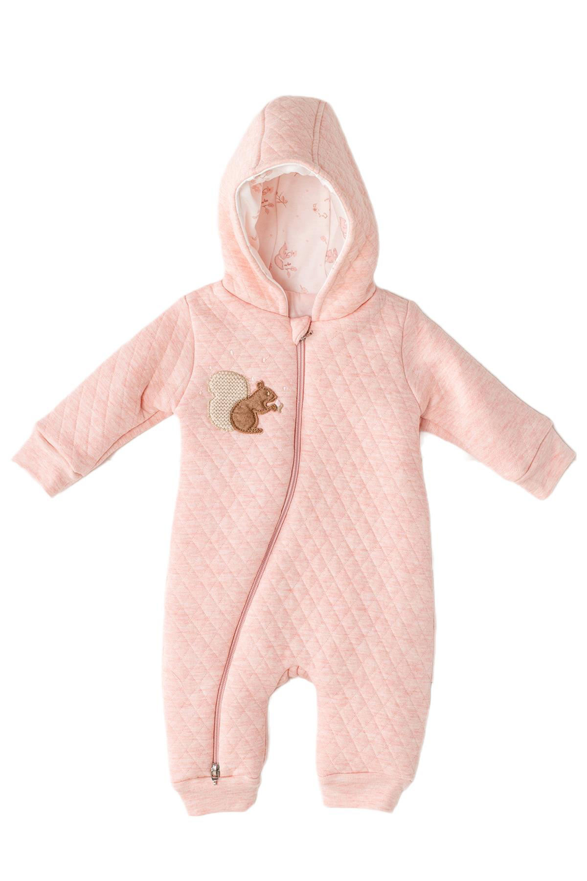 Andywawa  Kiz Bebek Sincap Kabatmali Pembe Kozmonot Tulum Ac23324