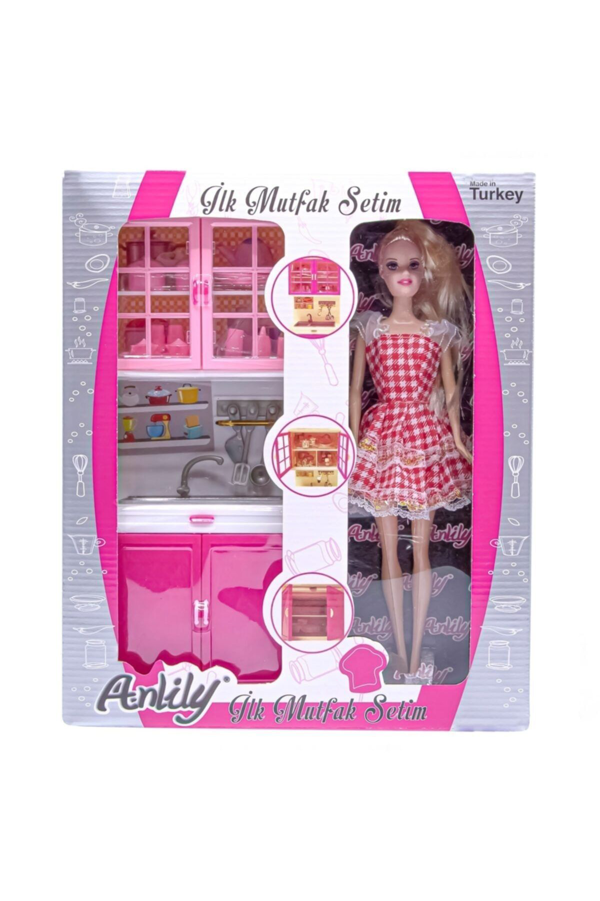 Oydas Anlily İlk Mutfak Setim Bebekli Lavabo Oyuncak Akids