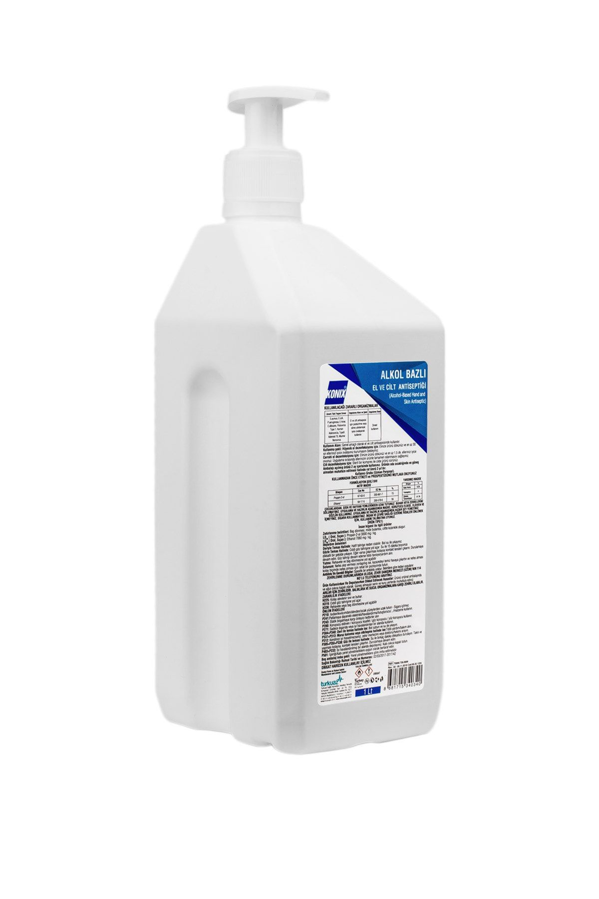 Konix Anti Bakteriyel Sivi El Dezenfektani 1000 Ml
