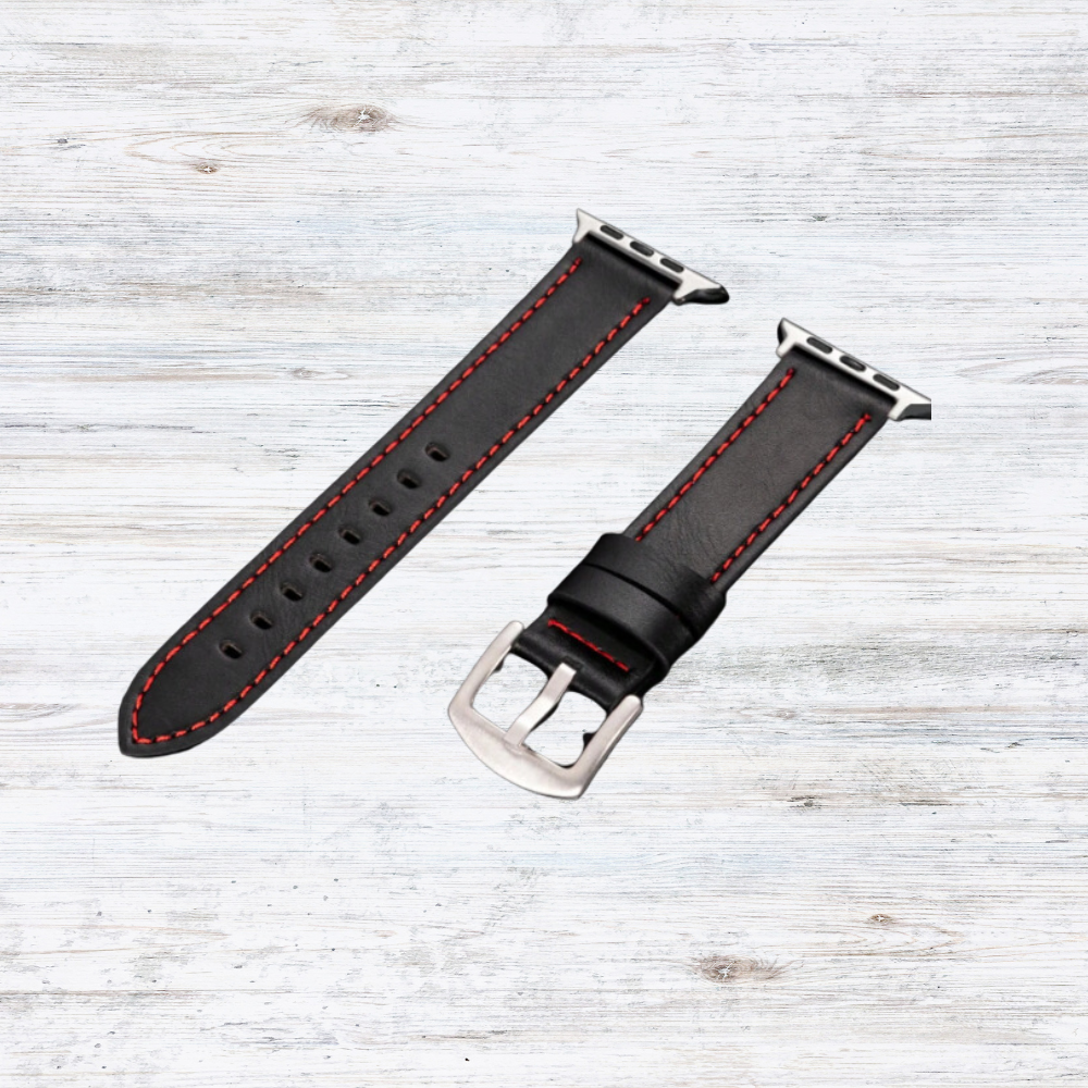 Evimdeyokyok Apple Watch Deri Kordon 38 40 41 Mm  Siyah Tdrtr