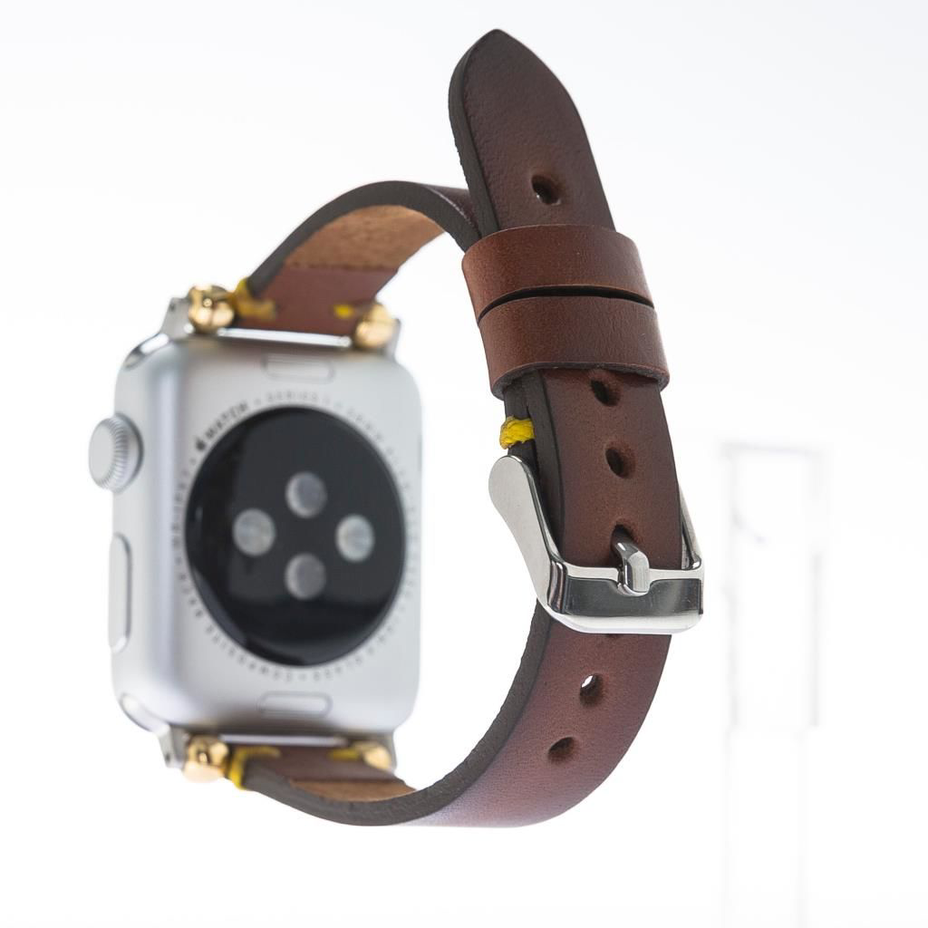 Apple Watch Uyumlu Deri Kordon 38-40-41mm Slim SRÇ RST2E