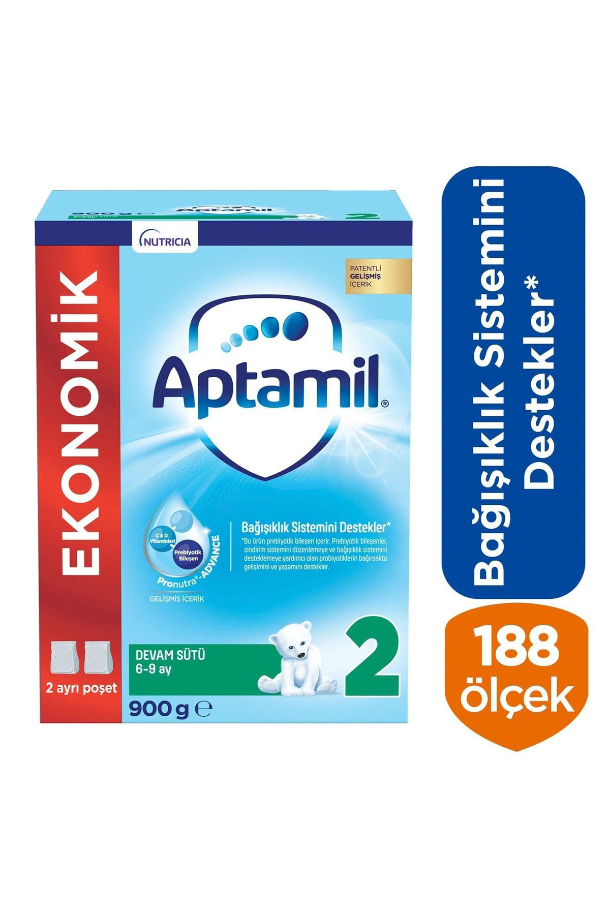 Aptamil  Milupa 2 Devam Sütü 6-9 Ay 900 Gr