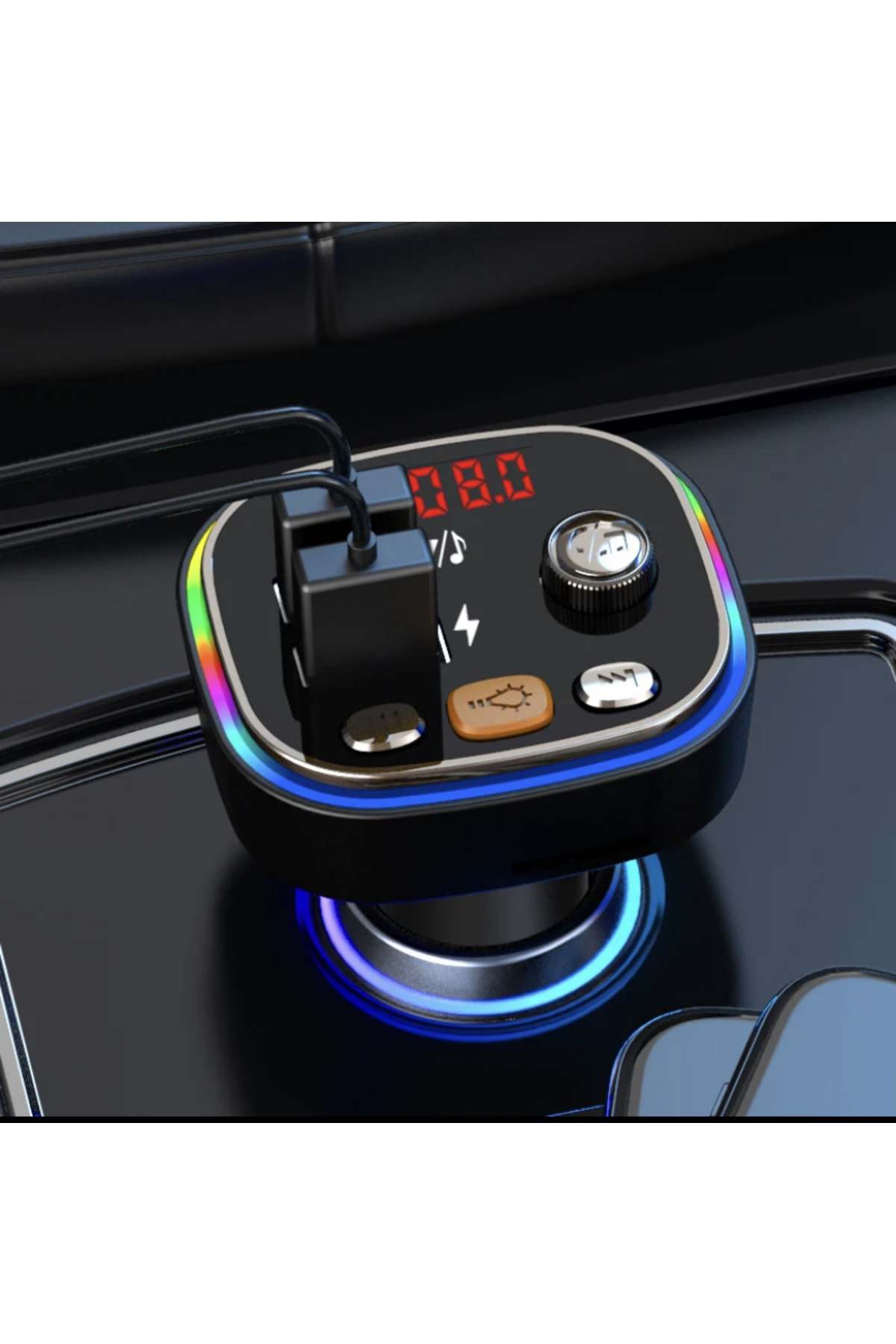 Rosepremium Araç Fm Transmitter Bluetooth Usb Mp3 Sd Kart Çakmaklik Girişli C