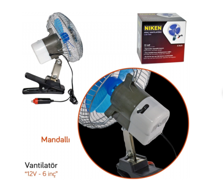 Drs Tuning Araç Vantilatörü Mandalli 24V 6 İnç