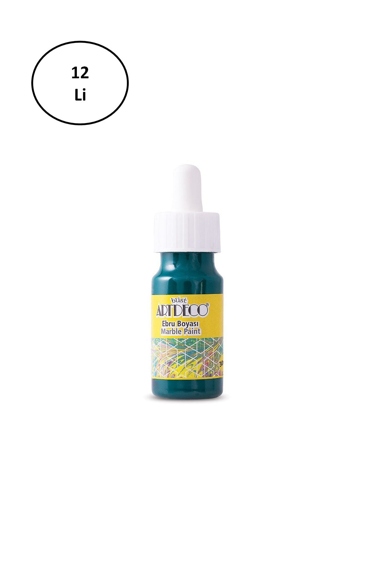 Just Cheap Store Artdeco Hazir Ebru Boyasi 30Ml 12'Li Yeşil
