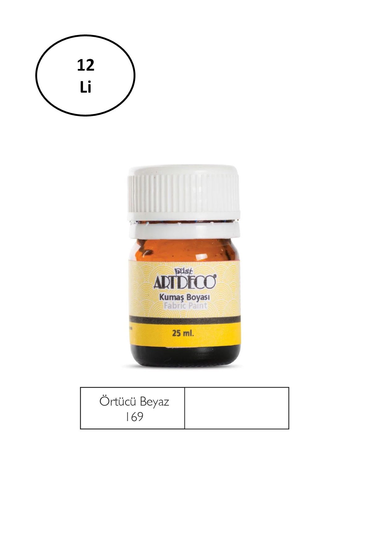 Just Cheap Store Artdeco Kumaş Boyasi 25 Ml Beyaz 12'Li