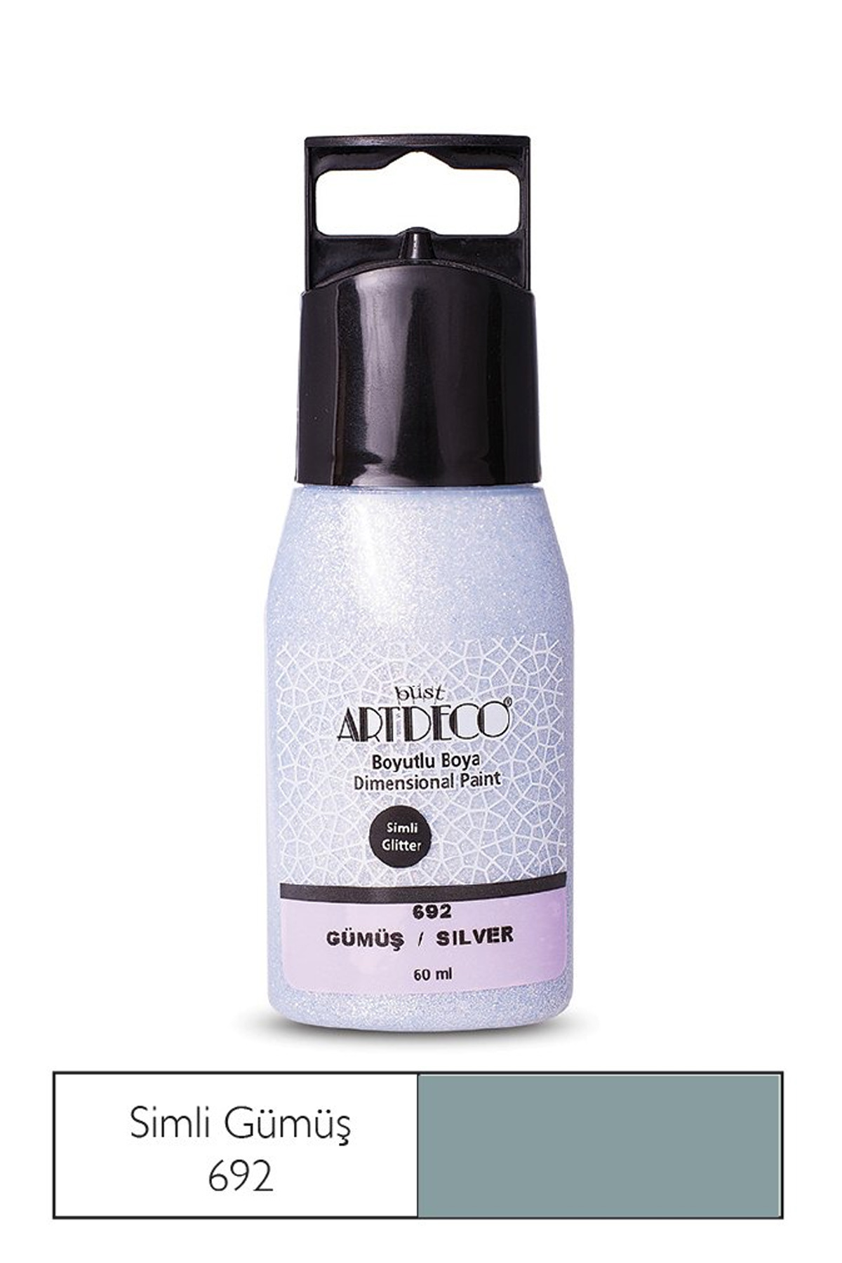 Just Cheap Store Artdeco Simli Boyutlu Boya 60 Ml Gümüş 692