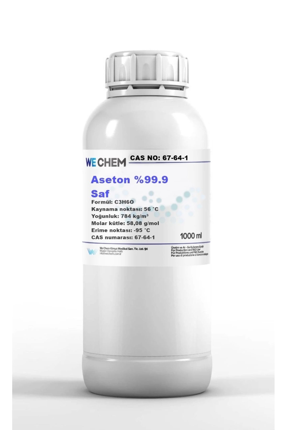 Zag Kimya Aseton %99.9 Chem Pure - 1 Lt