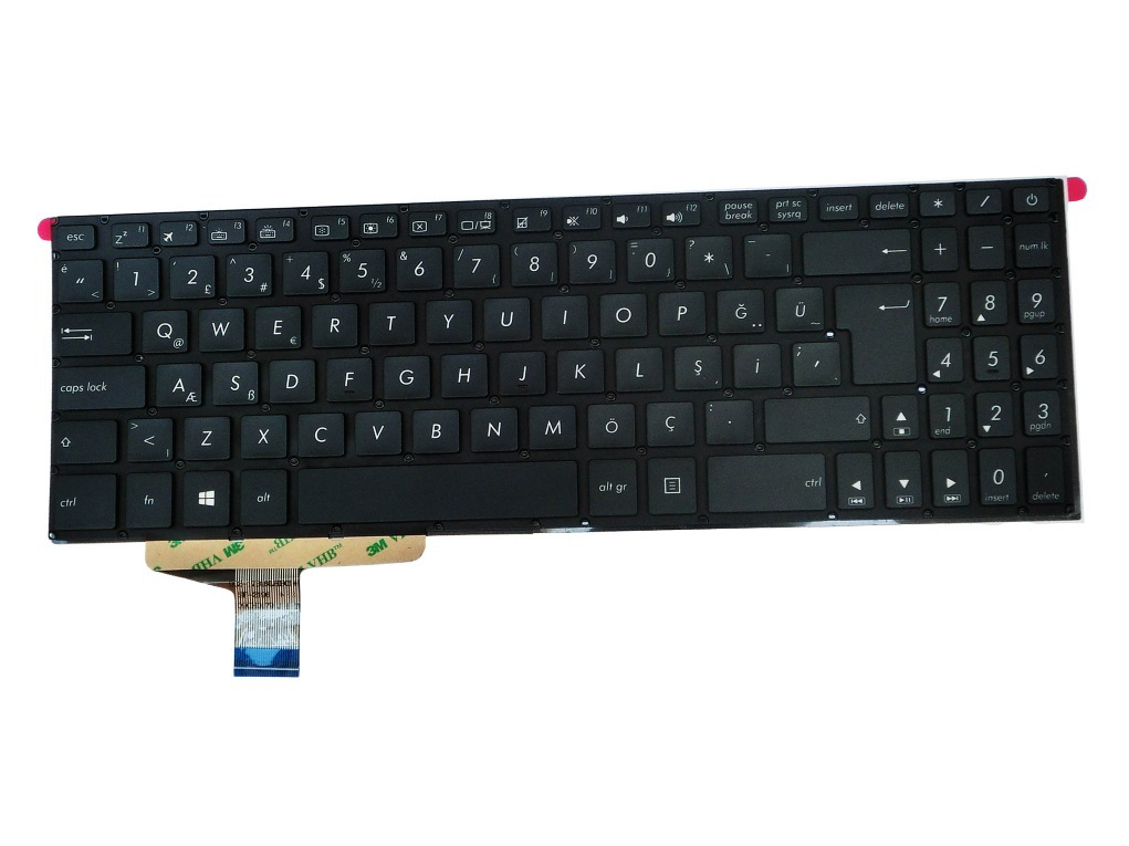 Afila Asus N580g, N580v, X580v Serisi Notebook Klavyesi, Siyah Tr