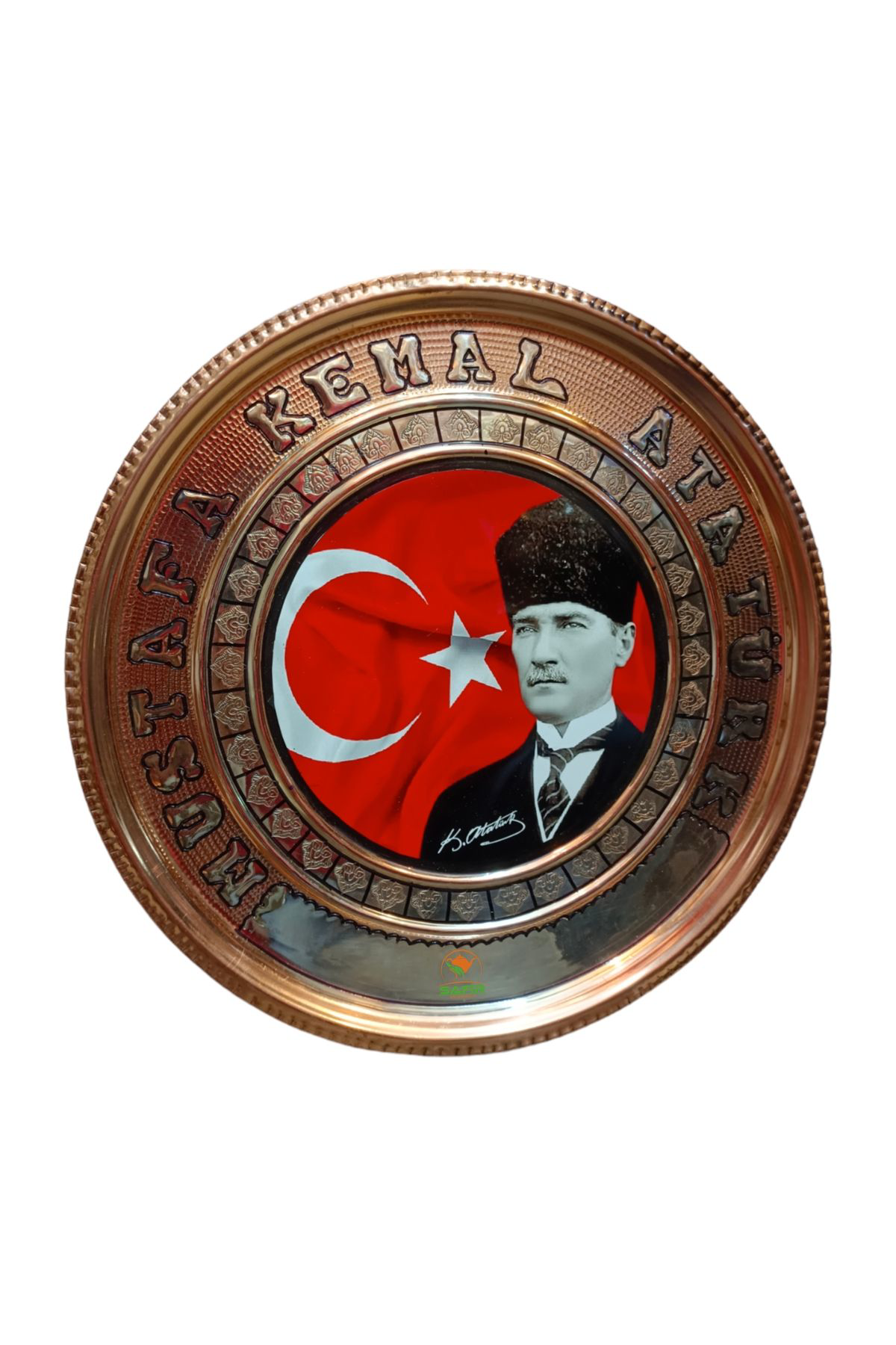 Safir Atatürk Duvar Tablosu Bakir Duvar Tablosu M.K. Atatürk Tablo Özel