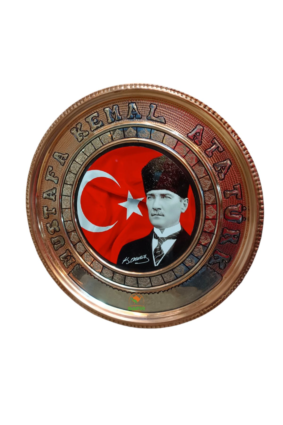 Safir Atatürk Duvar Tablosu Bakir Duvar Tablosu M.K. Atatürk Tablo Özel