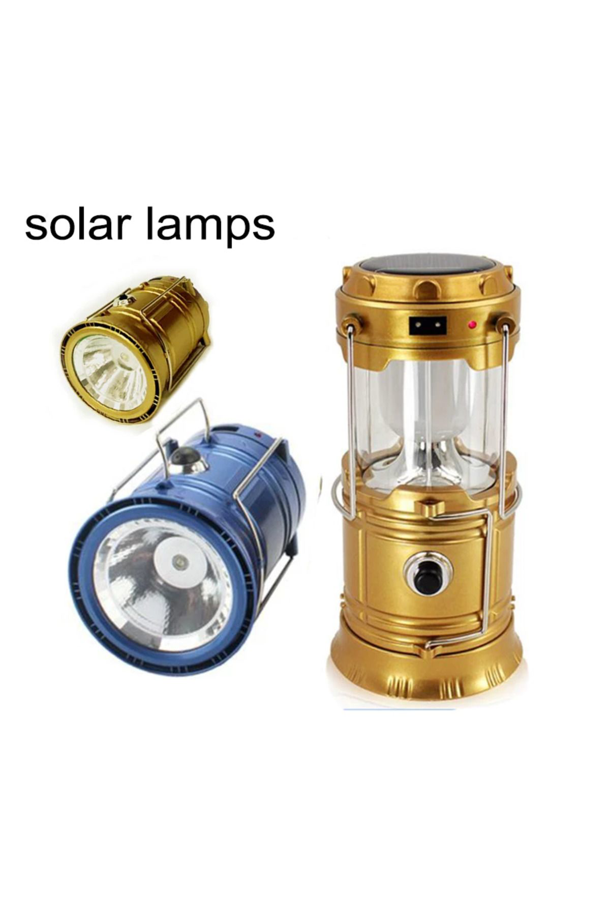 Ok Aksesuar Avci Feneri Kamp Lambasi Şarjli Usb Girişi Solar Go50606419410