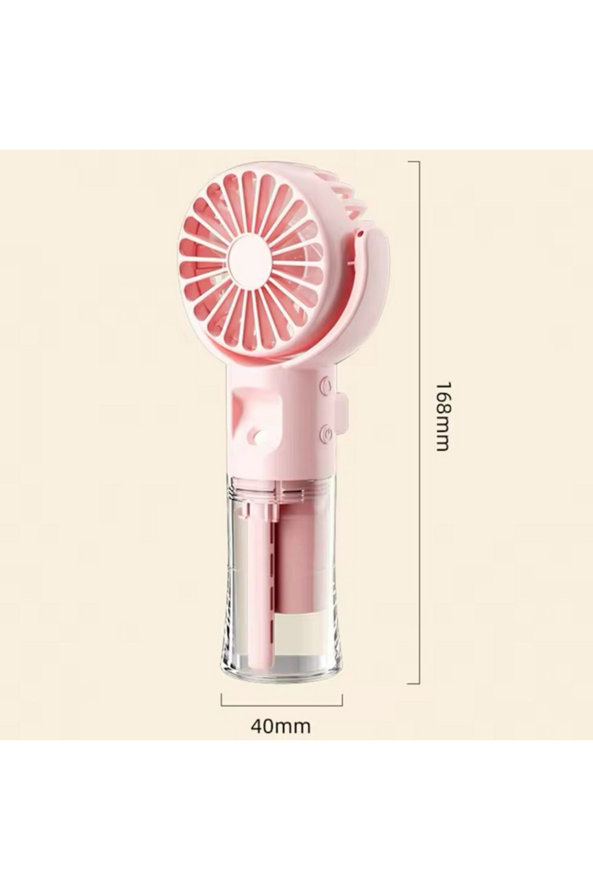 Rosepremium Avuç İçi Taşinabilir Su Spreyli Şarjli Mini Vantilatör El Fani F4
