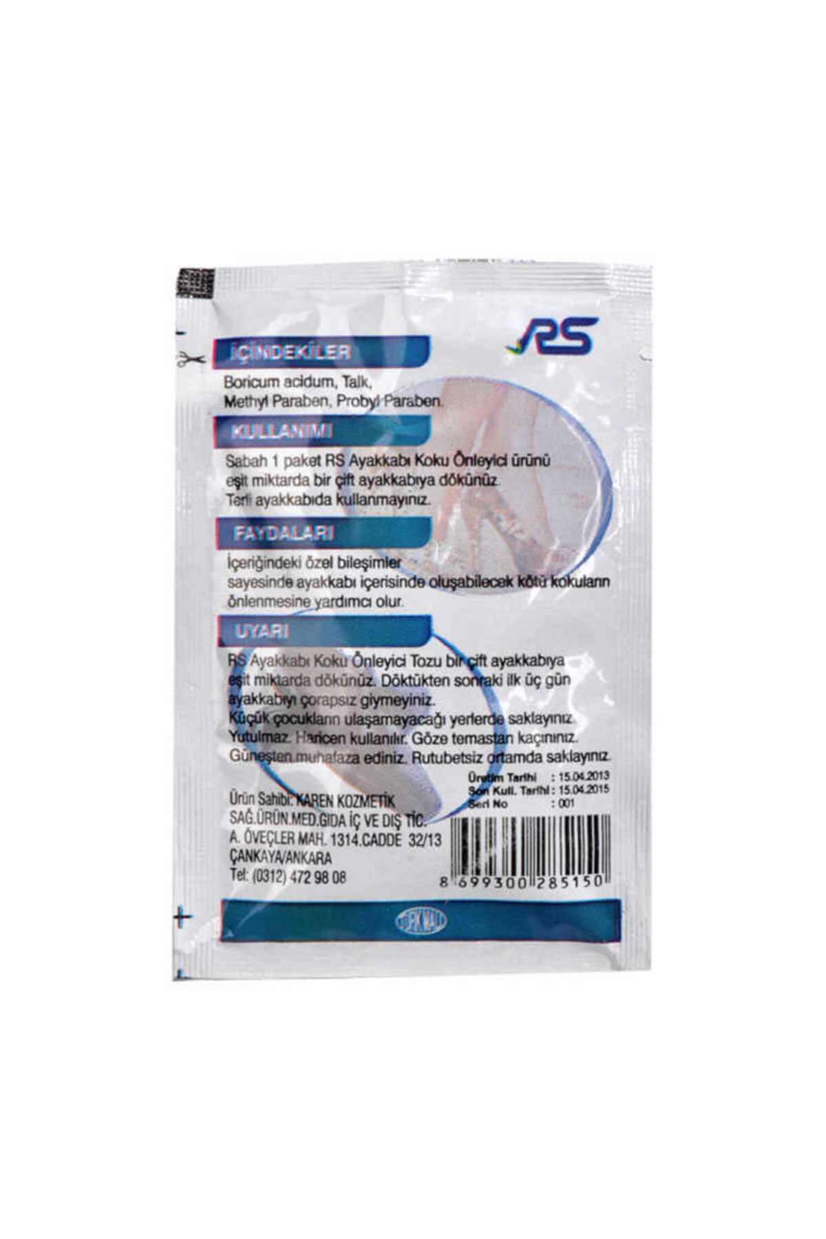 K&A Ayak Kokusu Önleyici Toz 10 Gr Paket