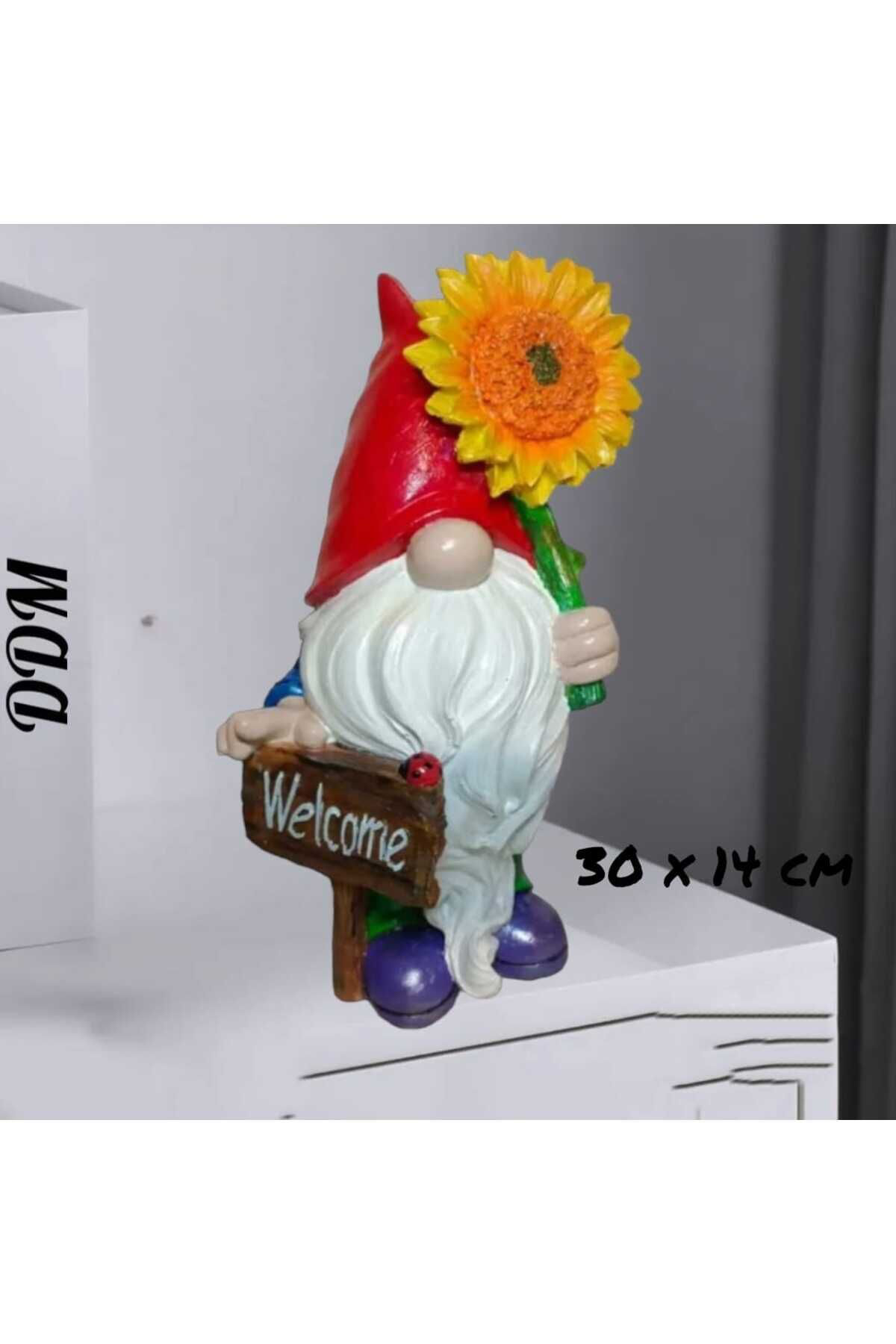 Dodemert Home Ayçiçekli Cüce Polyester Dekoratif Biblo Heykel