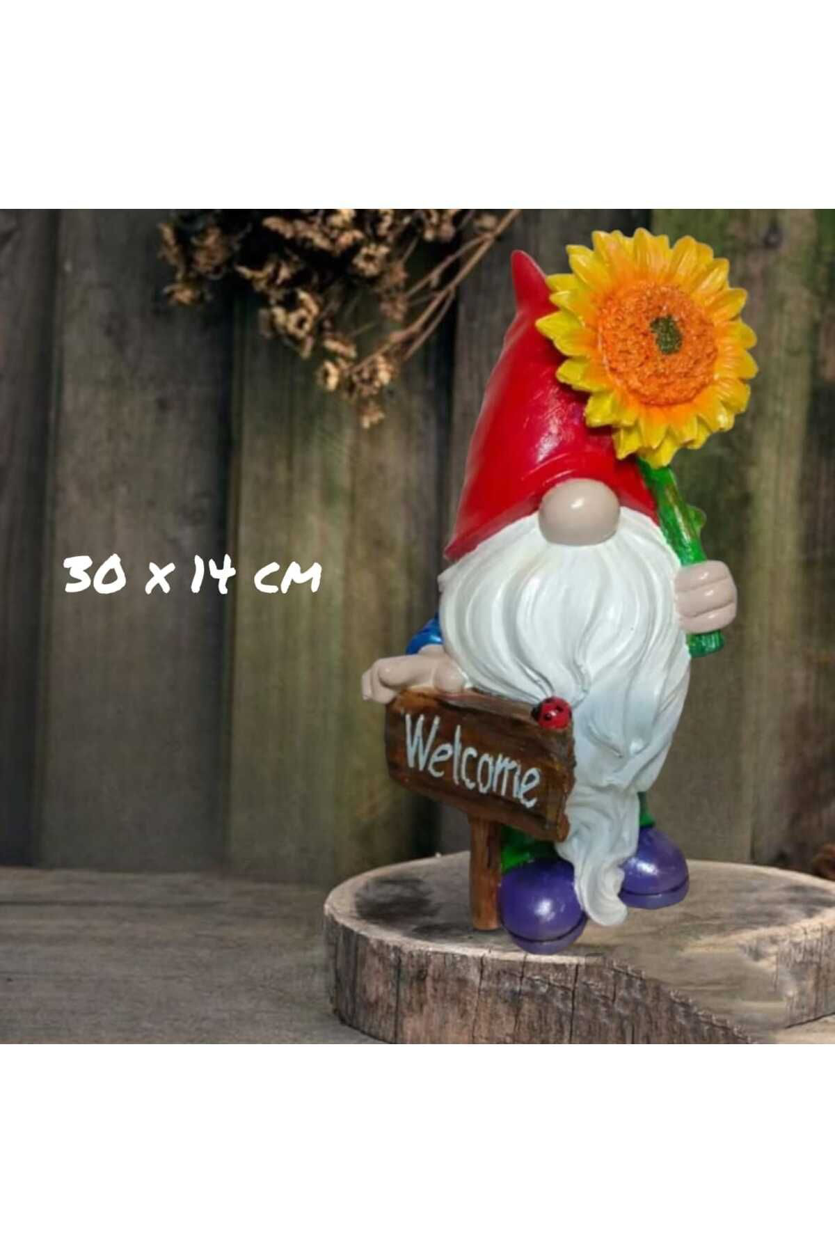 Dodemert Home Ayçiçekli Cüce Polyester Dekoratif Biblo Heykel