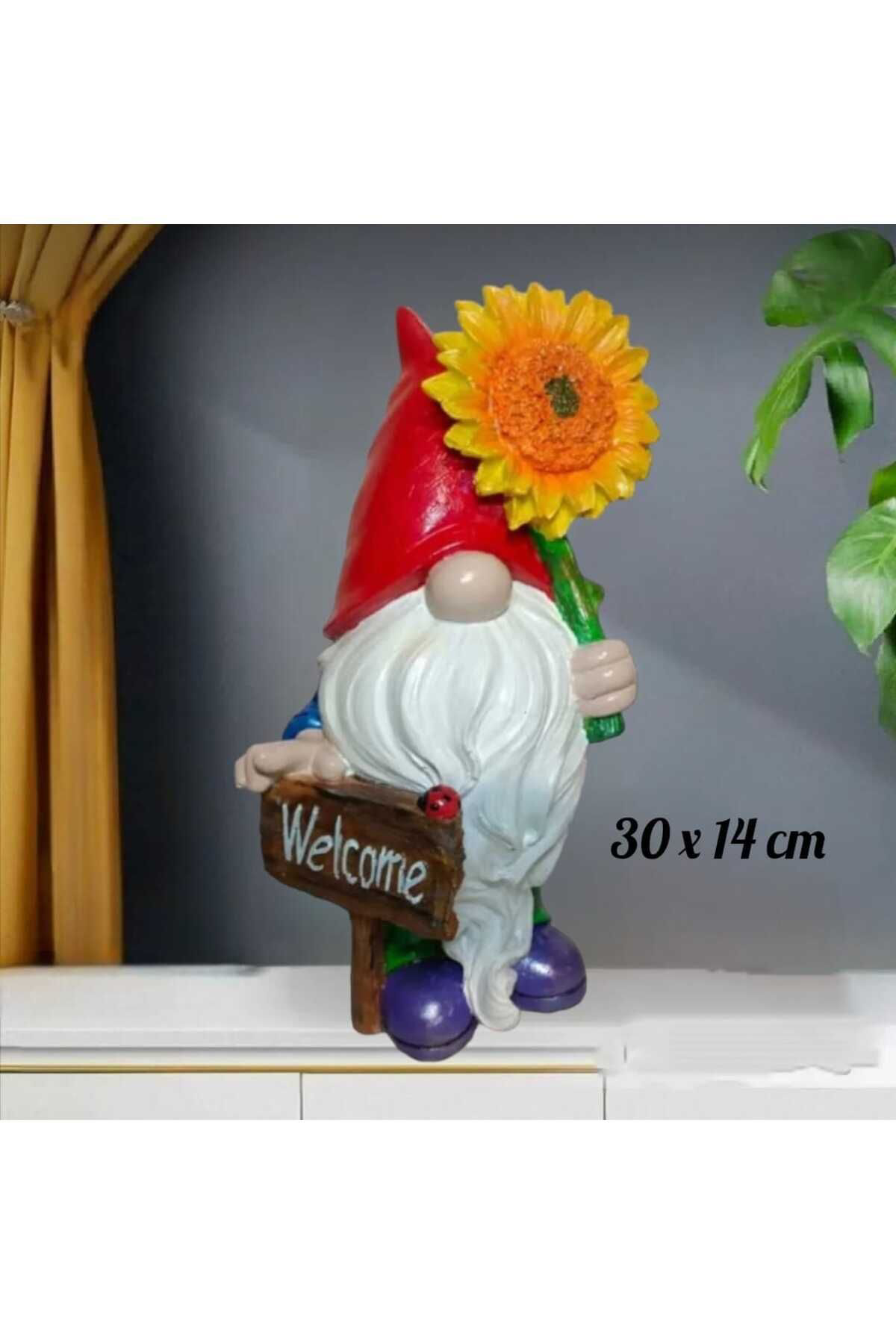 Dodemert Home Ayçiçekli Cüce Polyester Dekoratif Biblo Heykel