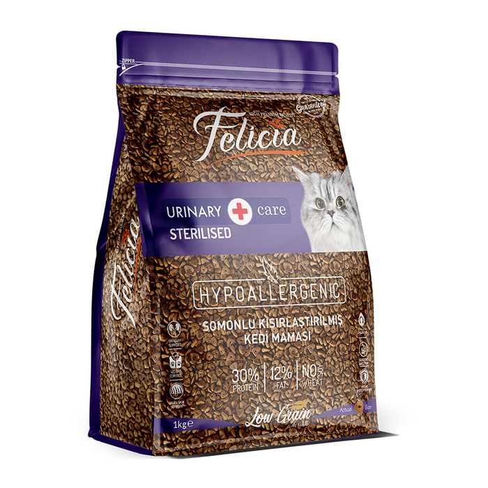 Felicia Az Tahilli Sterilised Kisirlaştirilmiş Somonlu Hypoallergenic Ked