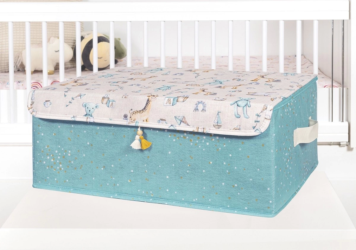 Baby Püsküllü Kapaklı Kutu Düzenleyici Çok Amaçlı Organizer Kutu