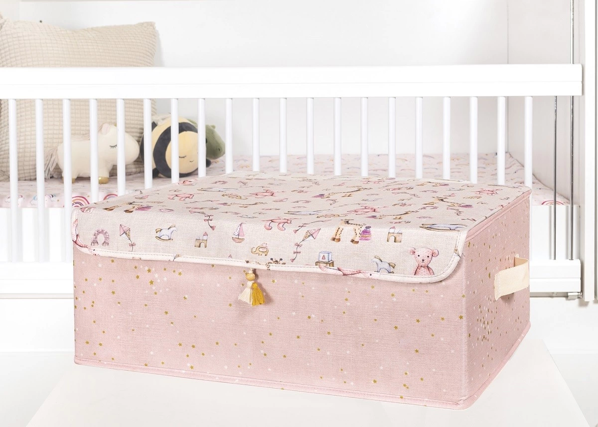 Baby Püsküllü Kapaklı Kutu Düzenleyici Çok Amaçlı Organizer Kutu