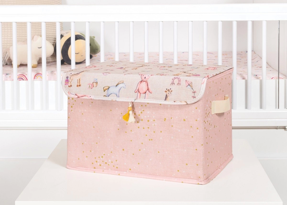 Baby Püsküllü Kapaklı Kutu Düzenleyici Çok Amaçlı Organizer Kutu