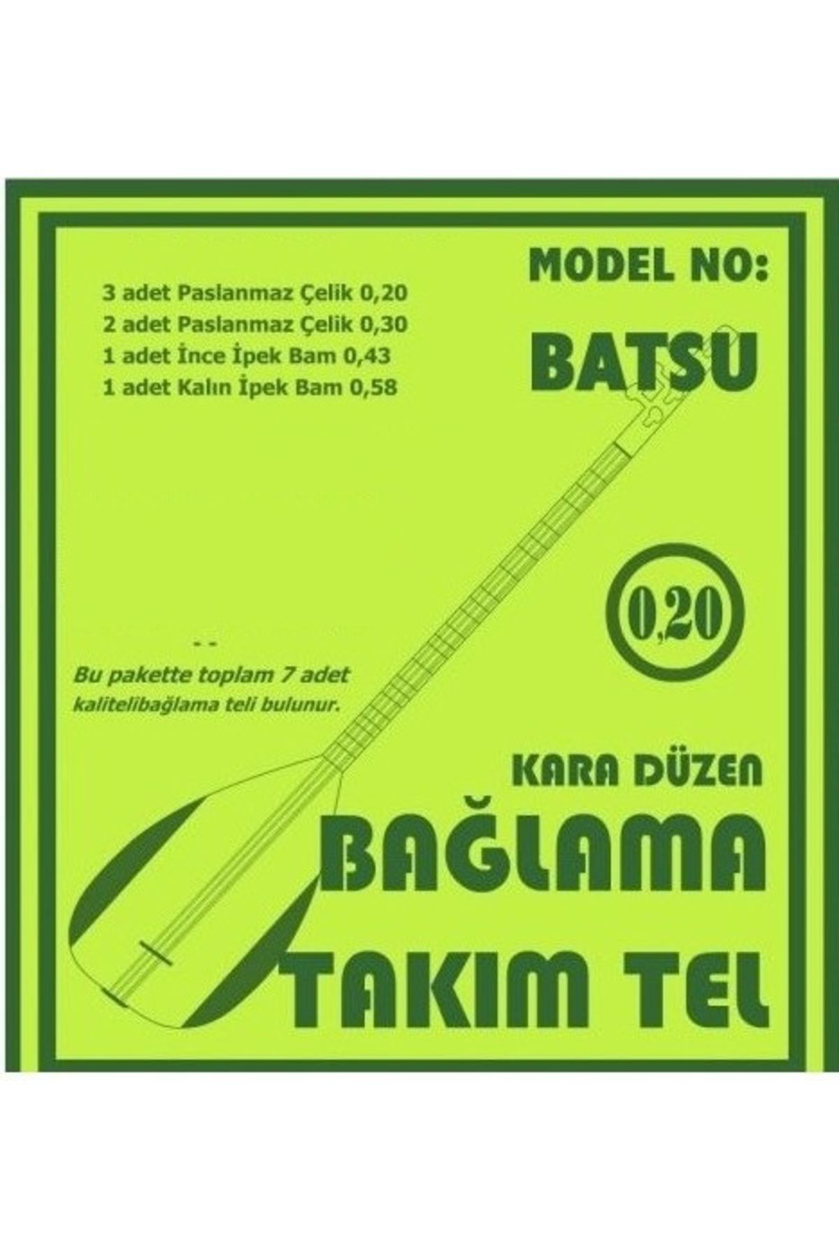 K&A Bağlama Aksesuar Tam Takim Tel 0.20 Batsu