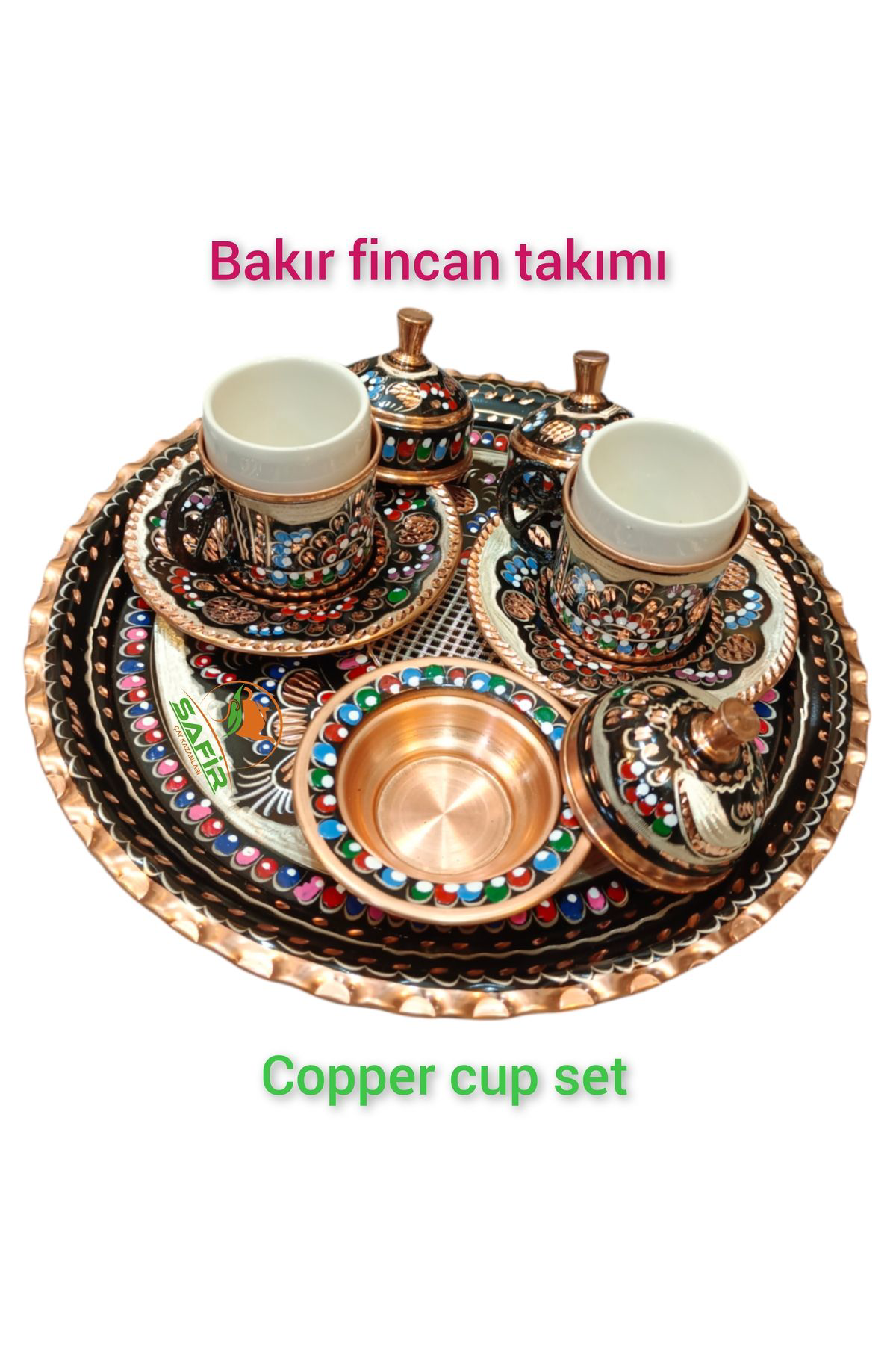 Safir Çay Kazanlari Bakir Kahve Fincan Takimi Bakir Kahvelik 2 Kişilik Bakir Kahve Fi